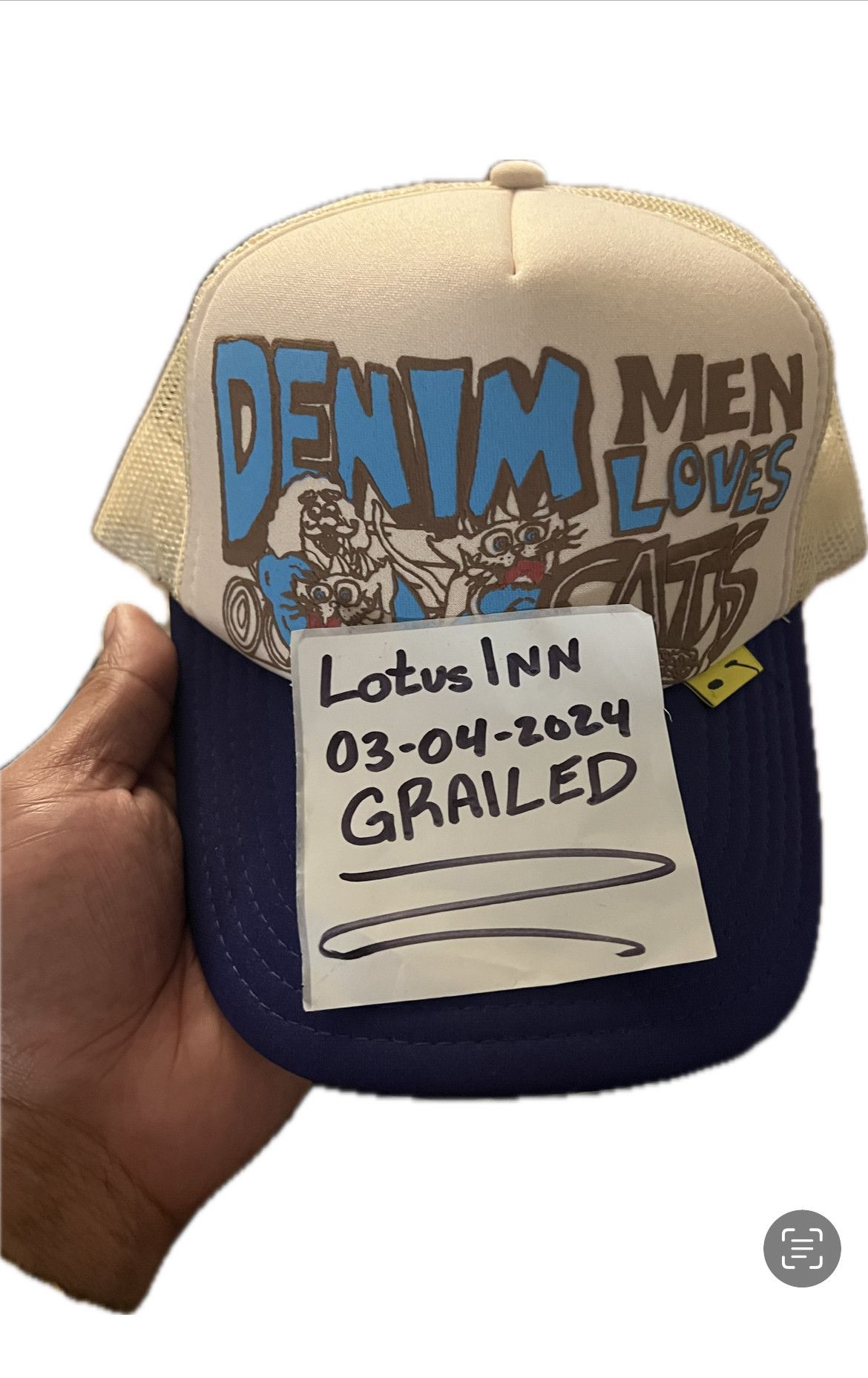 image of Kapital Denim Men Love Cats Trucker Cap in Purple