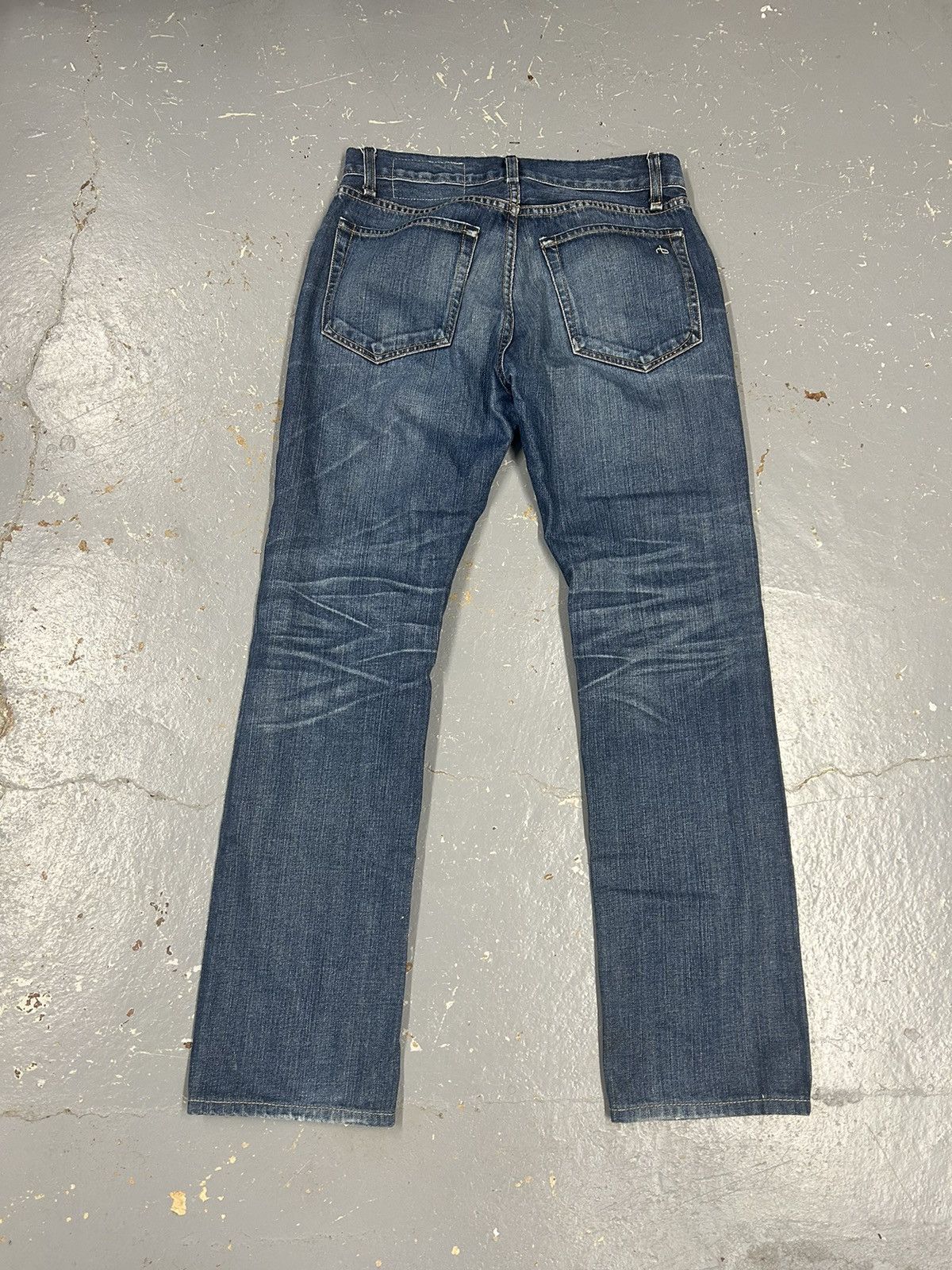 Rag & Bone × Vintage Crazy Vintage Y2K Rag & Bone 15x Slim Straight Blue Jeans Size US 29 - 2 Thumbnail