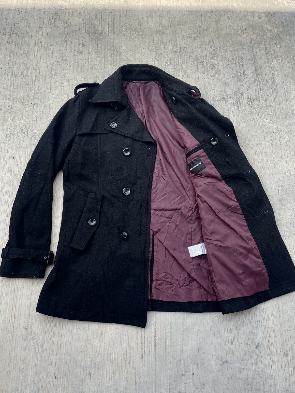 semanticdesign 2000s JAPANESE BRAND SEMANTIC DESIGN WOOL COAT PUNK ARCHIVE Size US S / EU 44-46 / 1 - 2 Thumbnail