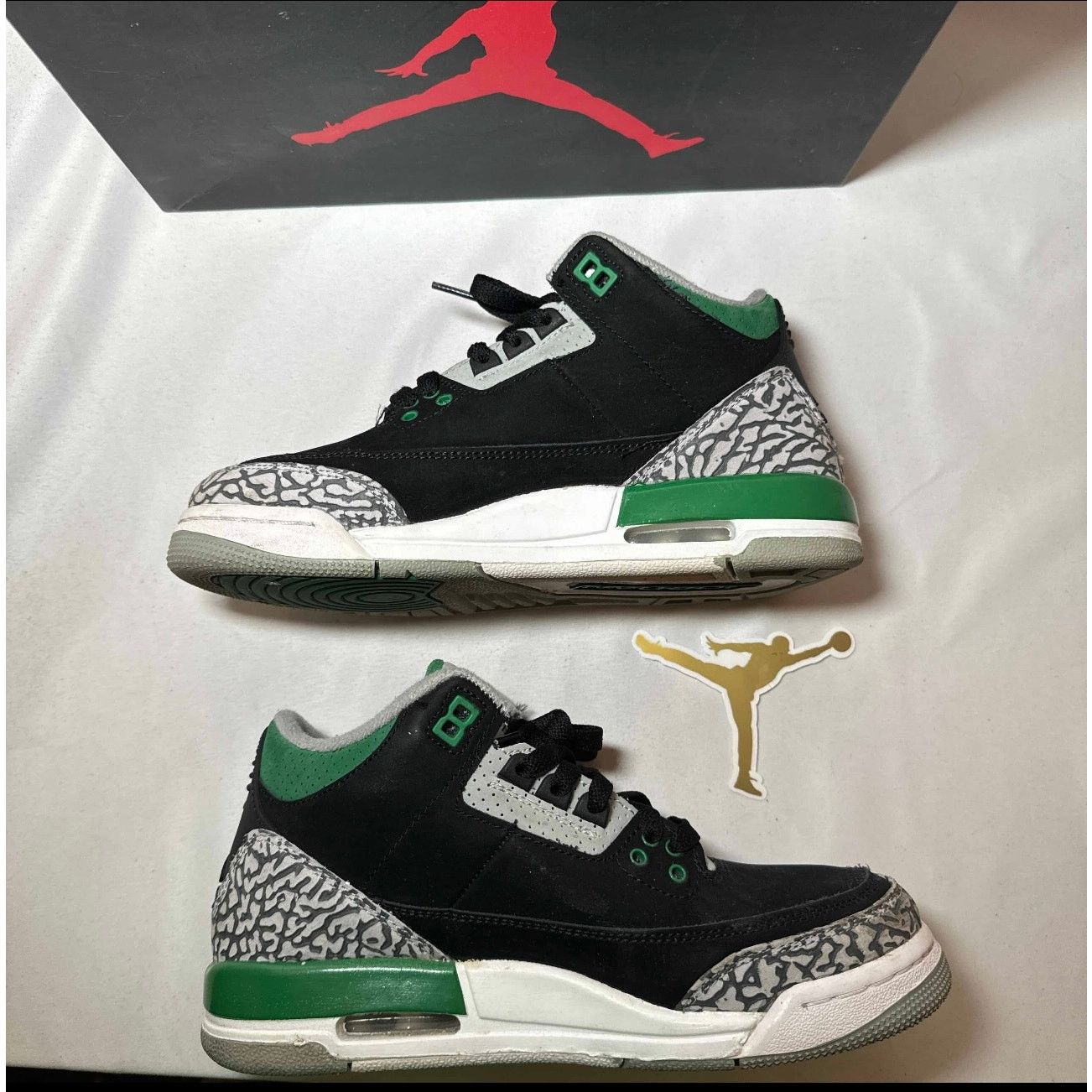 Jordan Brand × Nike Size 6 - Nike Air Jordan 3 Retro GS Pine Green Men's Shoes Size US 6 / EU 39 - 3 Thumbnail