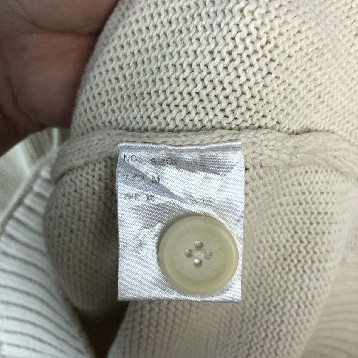 Homespun Knitwear × Japanese Brand East Boy Cream Cardigan Knitwear #A691 Size US M / EU 48-50 / 2 - 12 Thumbnail