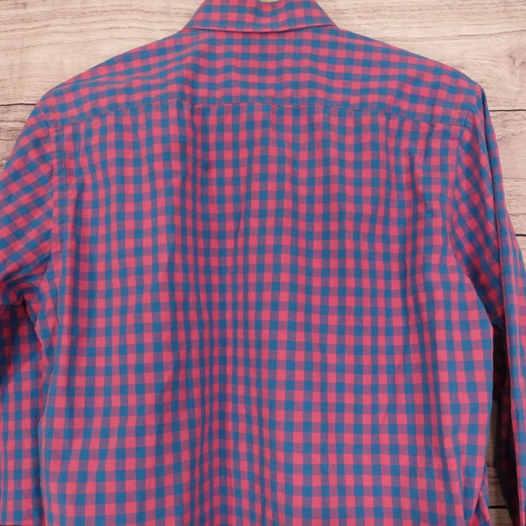 UNTUCKit UNTUCKit Shirt Mens Small Red Blue Check Button-Down Long Sleeve Cotton Casual Size US S / EU 44-46 / 1 - 5 Thumbnail