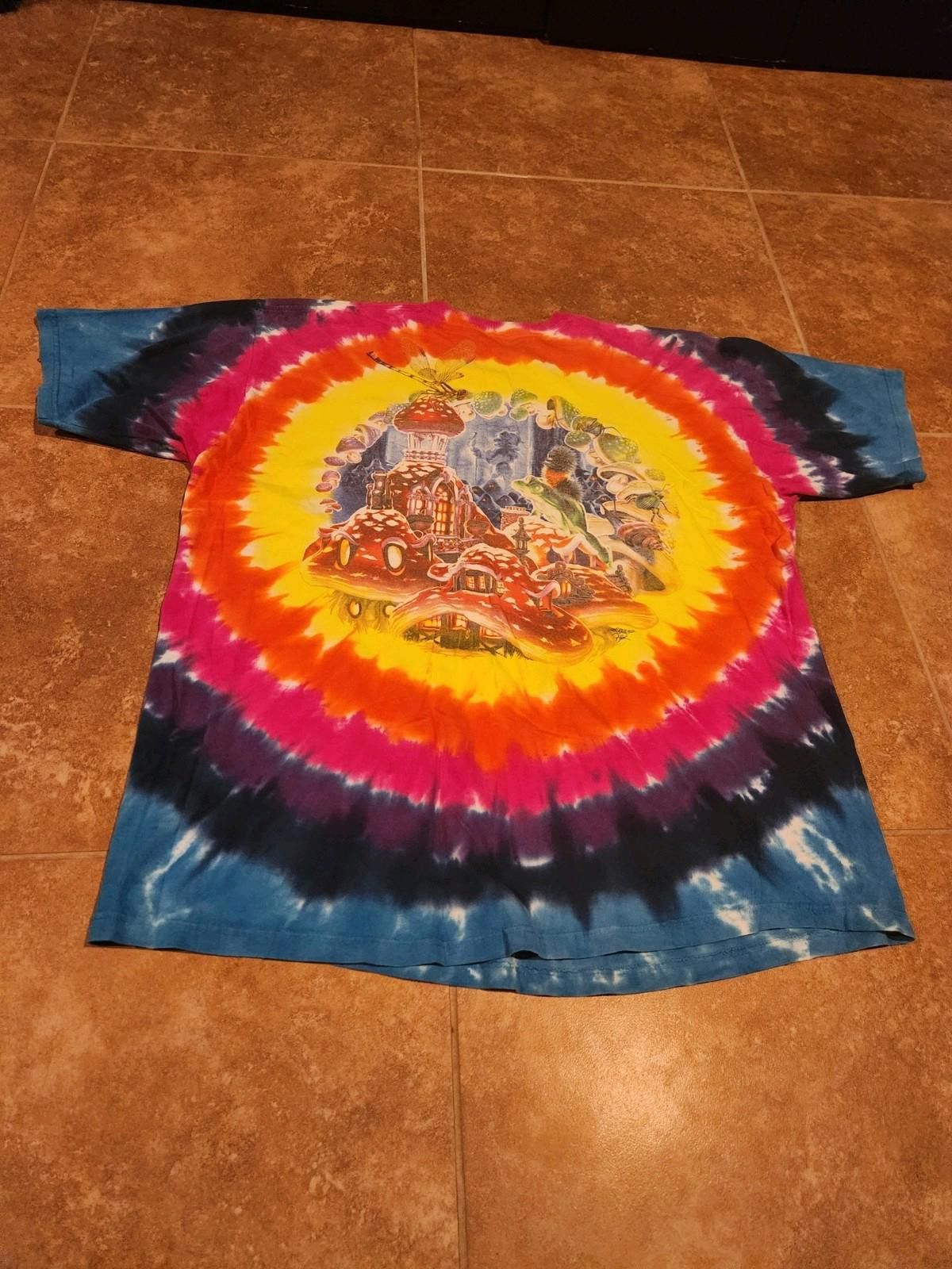 Liquid Blue RARE Vintage 90s Liquid Blue Smoking Elf Gnome Tie Dye XL Size US XL / EU 56 / 4 - 2 Thumbnail