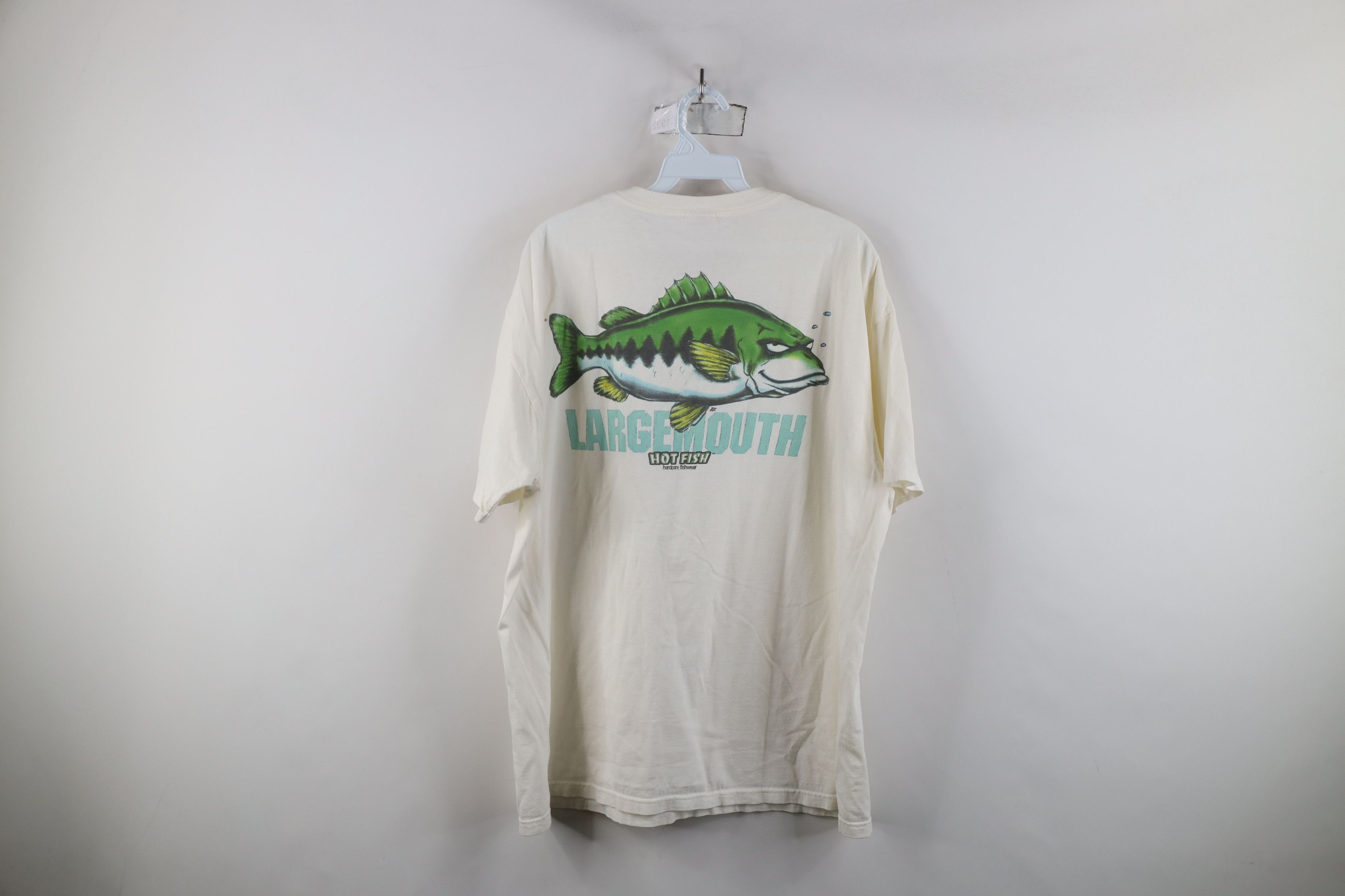 Vintage Vintage 90s Y2K Streetwear Hot Fish Largemouth Bass T-Shirt Size US XL / EU 56 / 4 - 9 Thumbnail