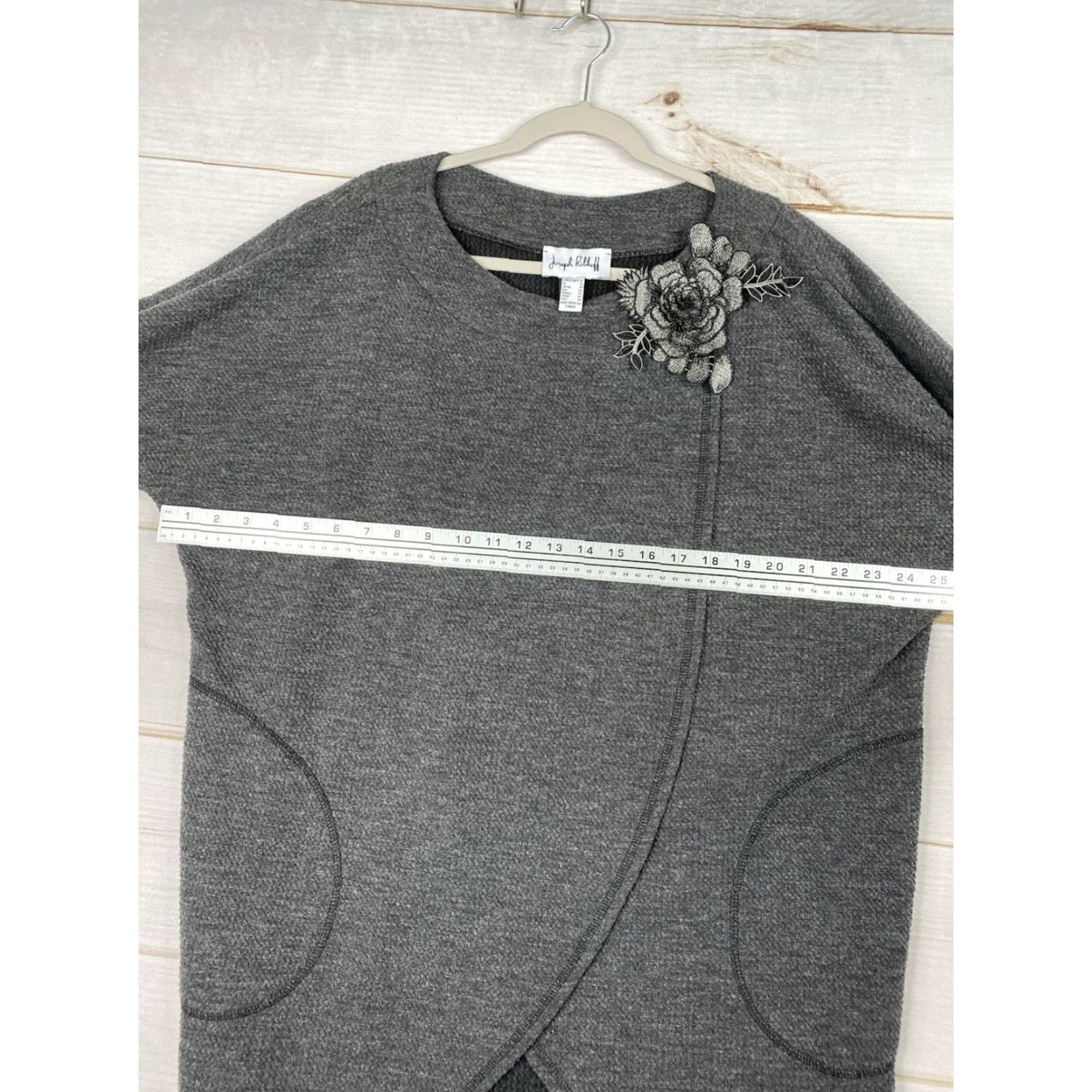 Joseph Ribkoff Joseph Ribkoff Sweater Womens 12 Gray Tunic Dolman Sleeve Knit Round Neck Casual Workwear Daywear Vintage: No Size XL / US 12-14 / IT 48-50 - 6 Thumbnail