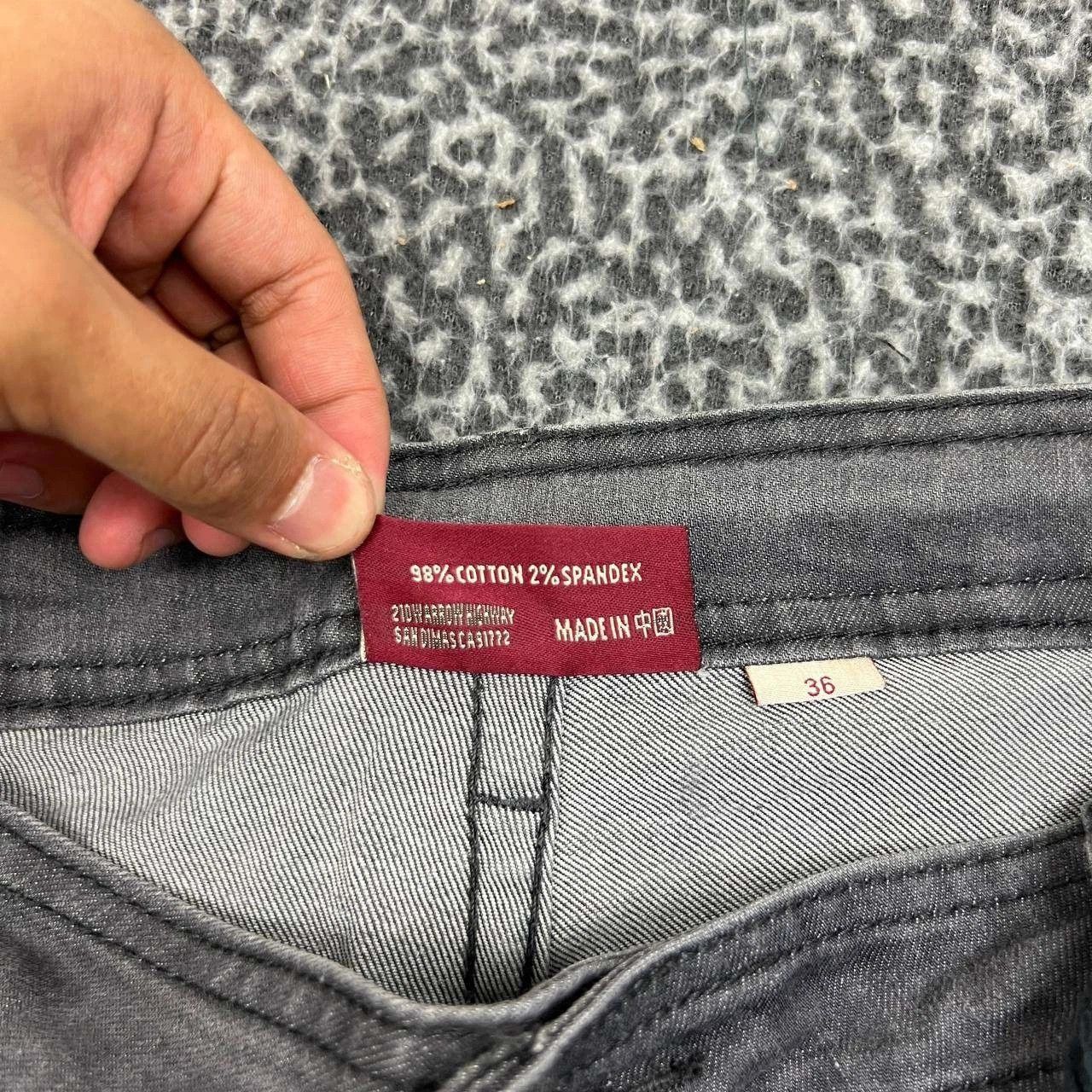 Other Footprint Manufacture Jeans Men 36x33 Gray Denim Pants Size US 36 / EU 52 - 3 Thumbnail
