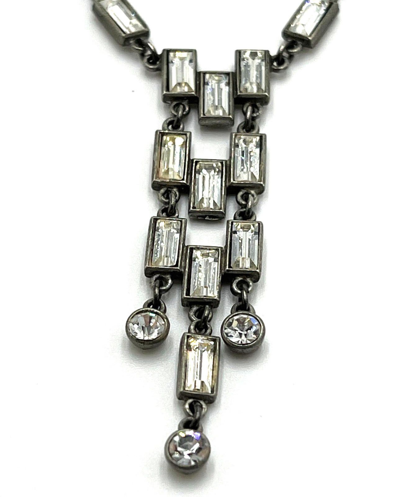 Other Ben Amun Art-Deco Rhinestone Dangle Earrings & Necklace Set Size ONE SIZE - 5 Thumbnail