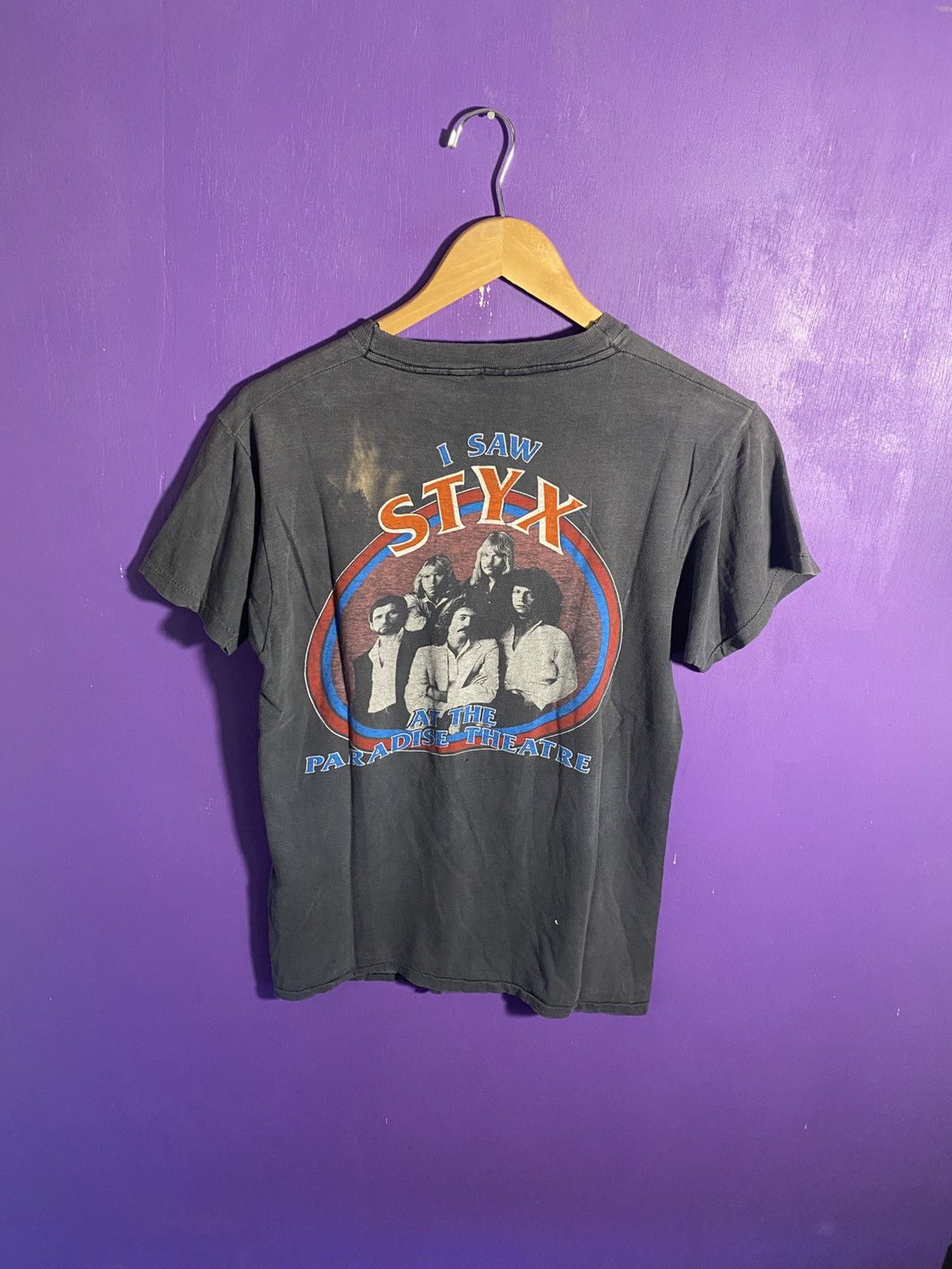 Band Tees × Vintage Vintage 1981 Styx paradise theatre faded concert tee Size US M / EU 48-50 / 2 - 2 Thumbnail