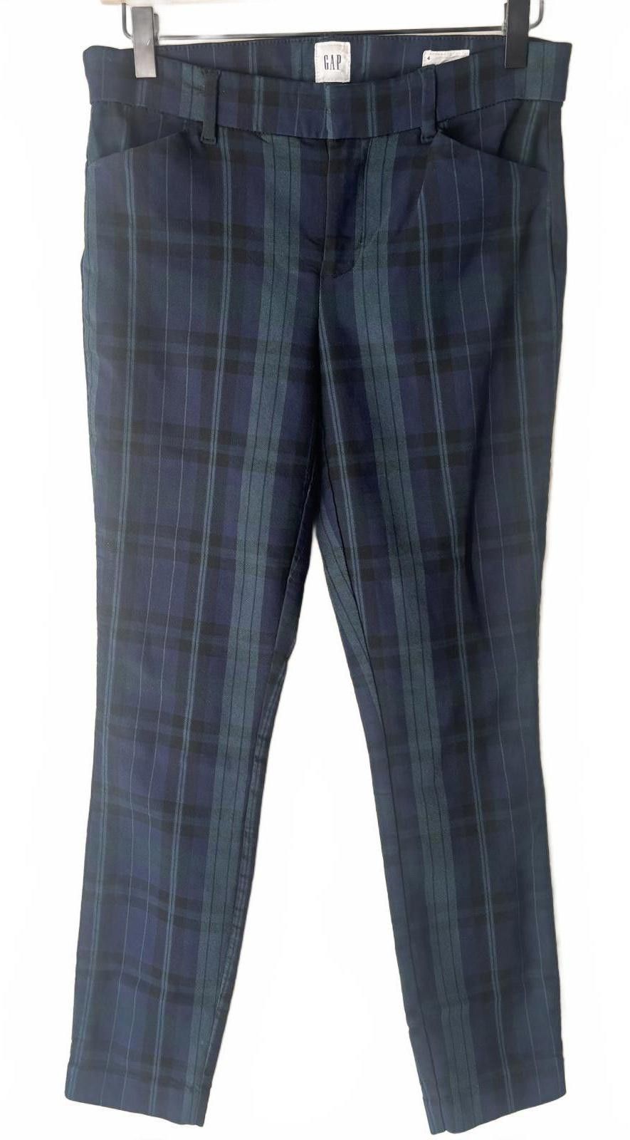 Gap GAP Signature Skinny Ankle Pants - Blue and Green Plaid Size 26" / US 2 / IT 38 - 2 Thumbnail