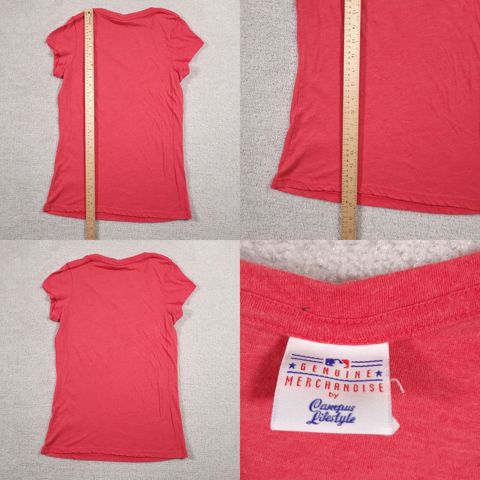 MLB St. Louis Cardinals MLB Shirt Women's Large Red V Neck Glitter Graphic Baseball Cap Sleeve T-Shirt Size L / US 10 / IT 46 - 8 Thumbnail