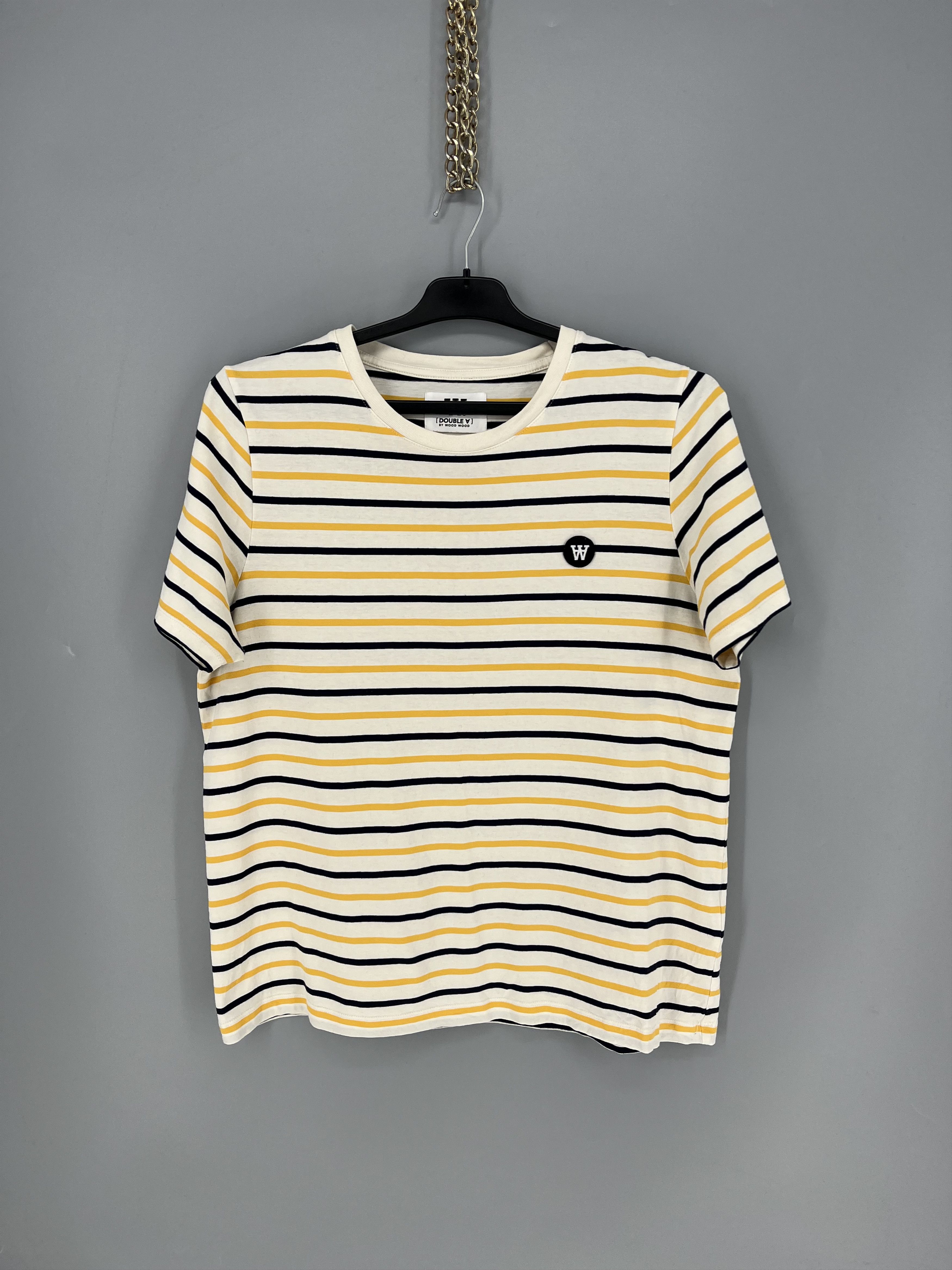 Wood Wood Wood Wood Mia Stripe T-shirt off-white/yellow stripes Size L / US 10 / IT 46 - 1 Thumbnail
