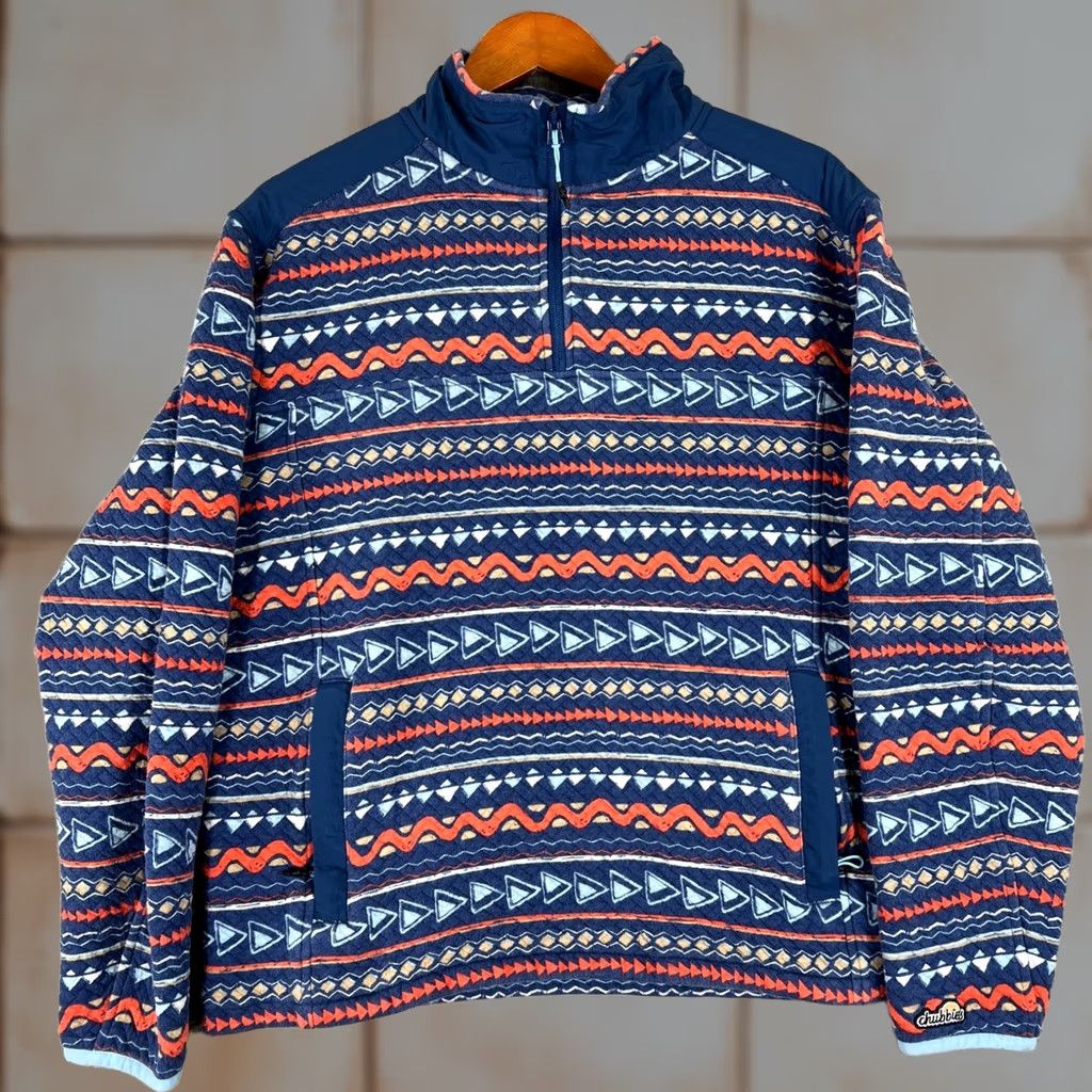 Chubbies Chubbies Jacket Fleece Pullover Womens Large Aztec 1/4 Zip Retro Cozy Colorful Size L / US 10 / IT 46 - 1 Thumbnail