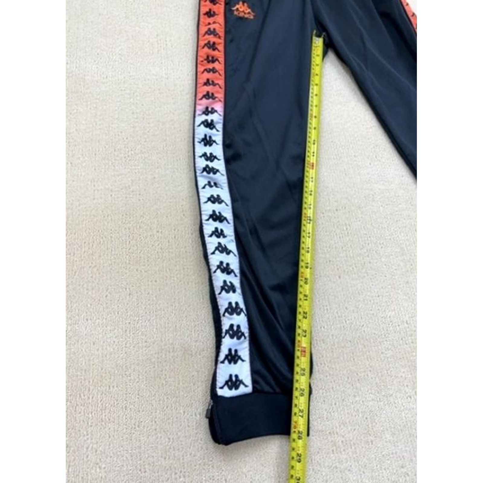 Kappa Kappa Men’s Black Striped Track Pants Large Tapered Athletic Size US 33 - 6 Thumbnail