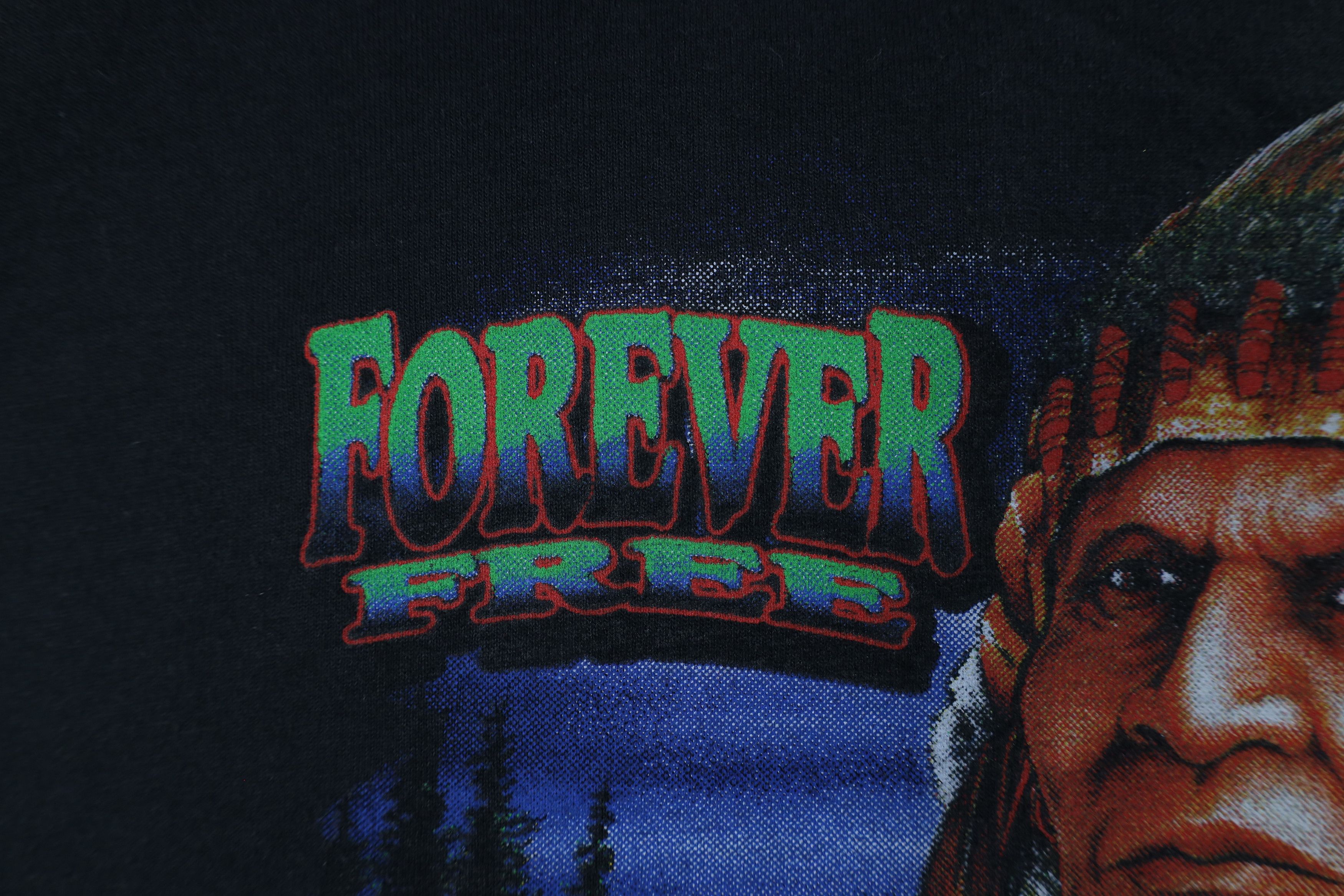 Vintage Vintage 90s Streetwear Free Indian Wolf Nature T-Shirt Size US XL / EU 56 / 4 - 5 Thumbnail