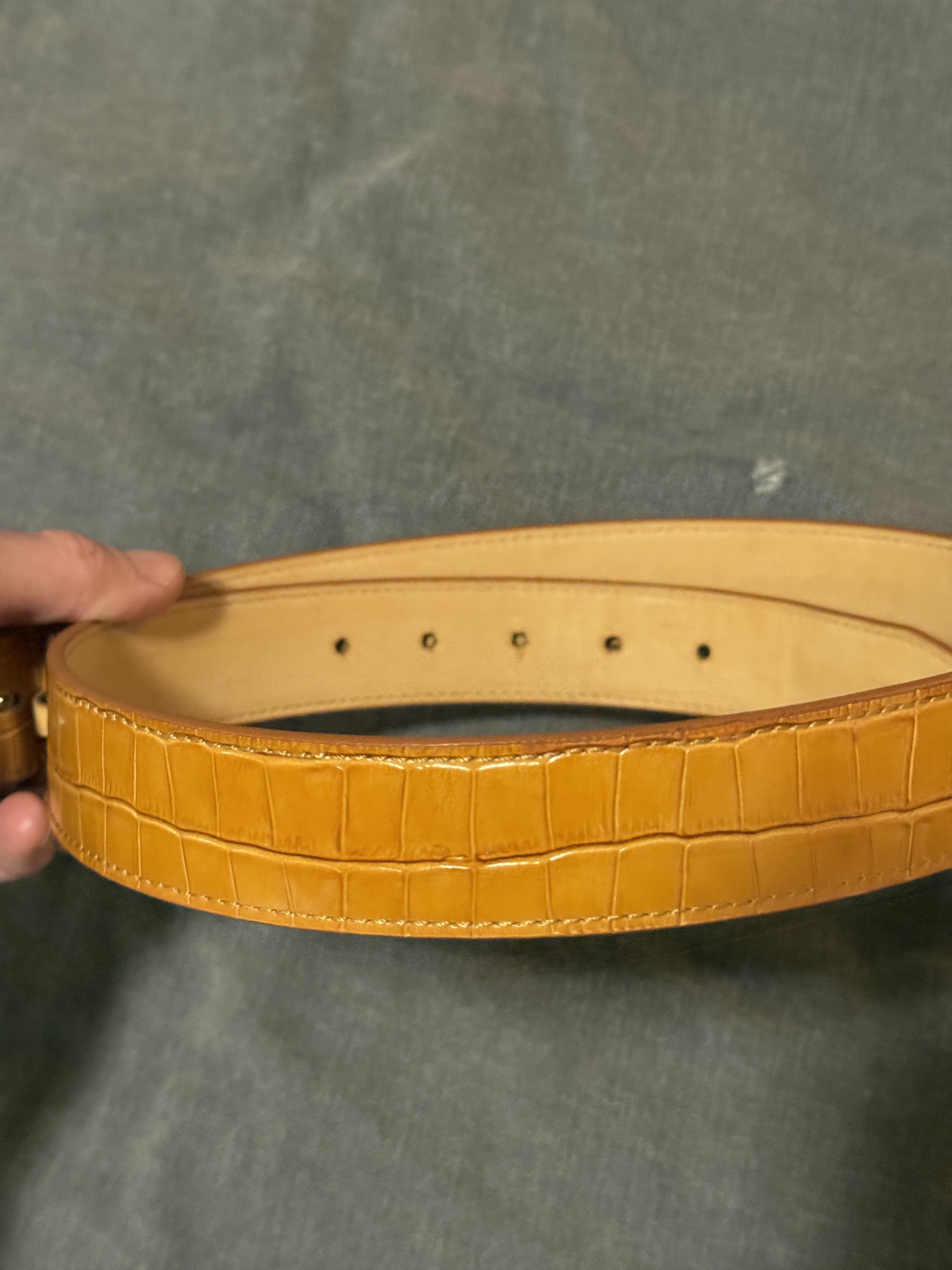 Palomo Spain Orange leather belt Size ONE SIZE - 2 Thumbnail