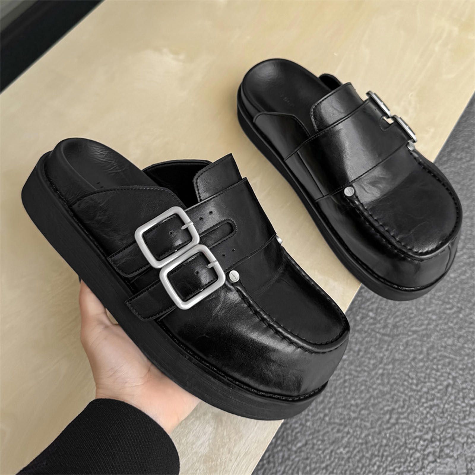Other Stylish Black Buckle Clogs for Comfort and Fashion Size US 10 / EU 43 - 3 Thumbnail