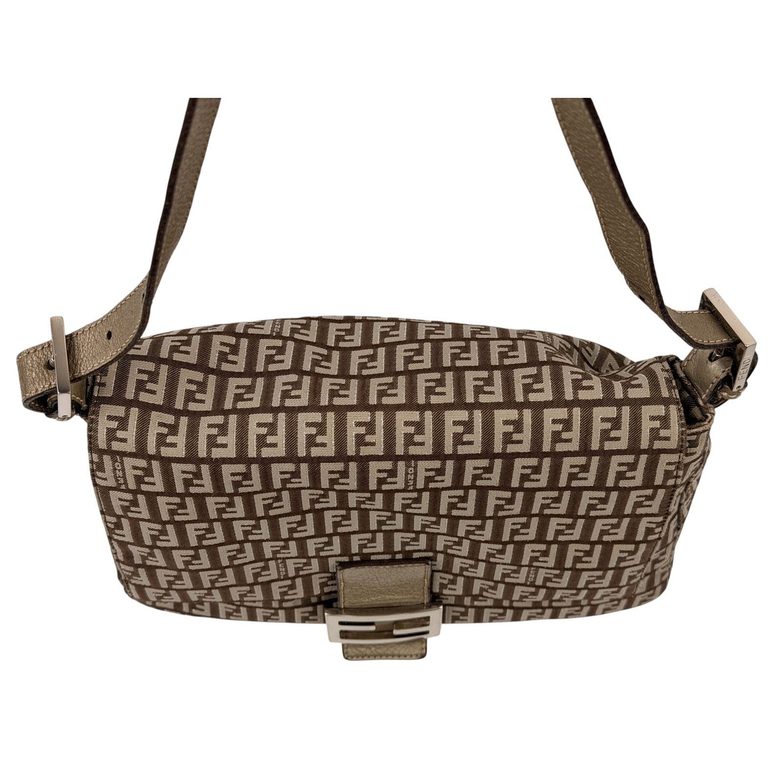 Fendi Fendi Zucchino Fabric and Leather Mama Baguette Bag Size ONE SIZE - 2 Thumbnail