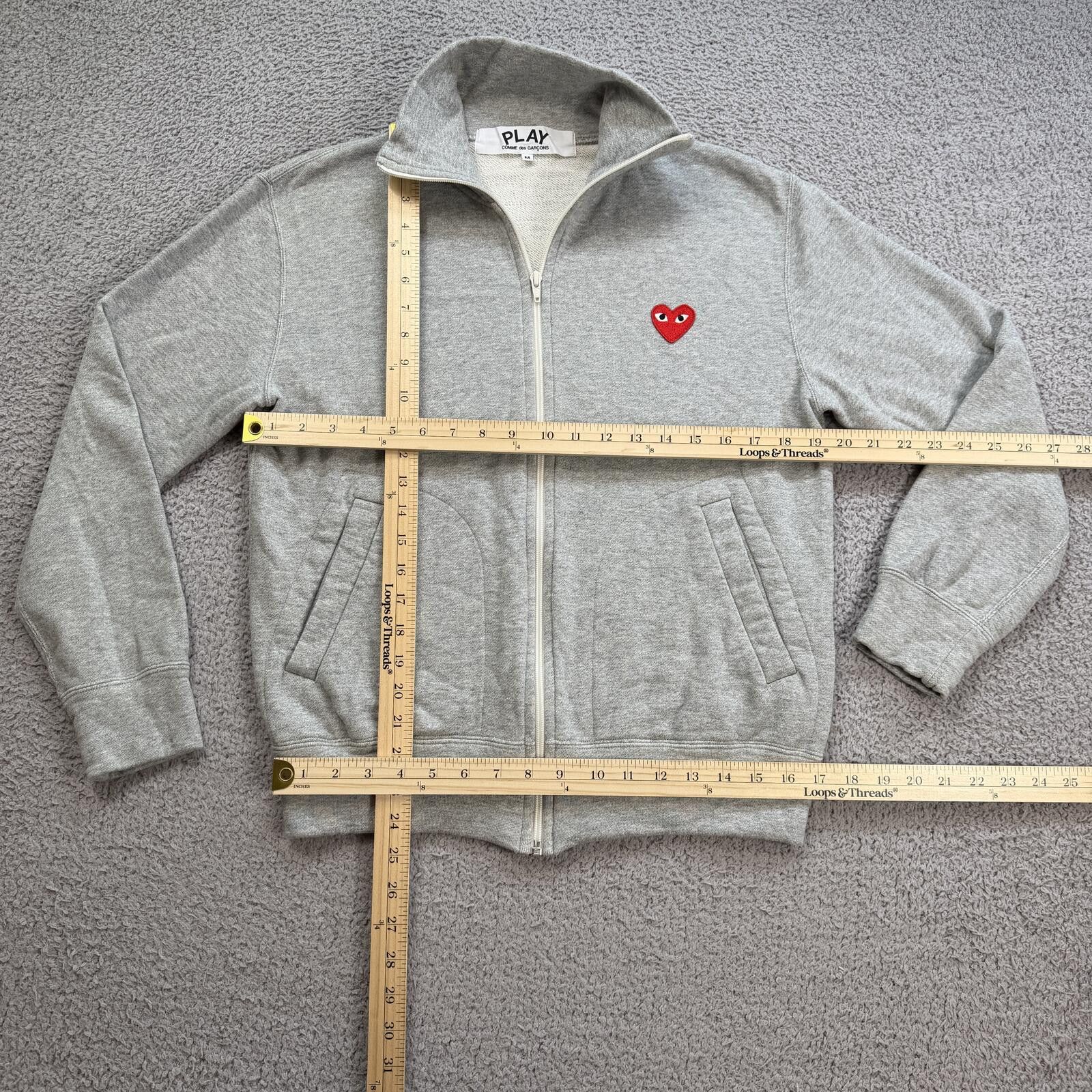 Comme des Garcons PLAY Comme des Garçons Gray Multi Heart Full Zip Jacket M Size US M / EU 48-50 / 2 - 3 Thumbnail