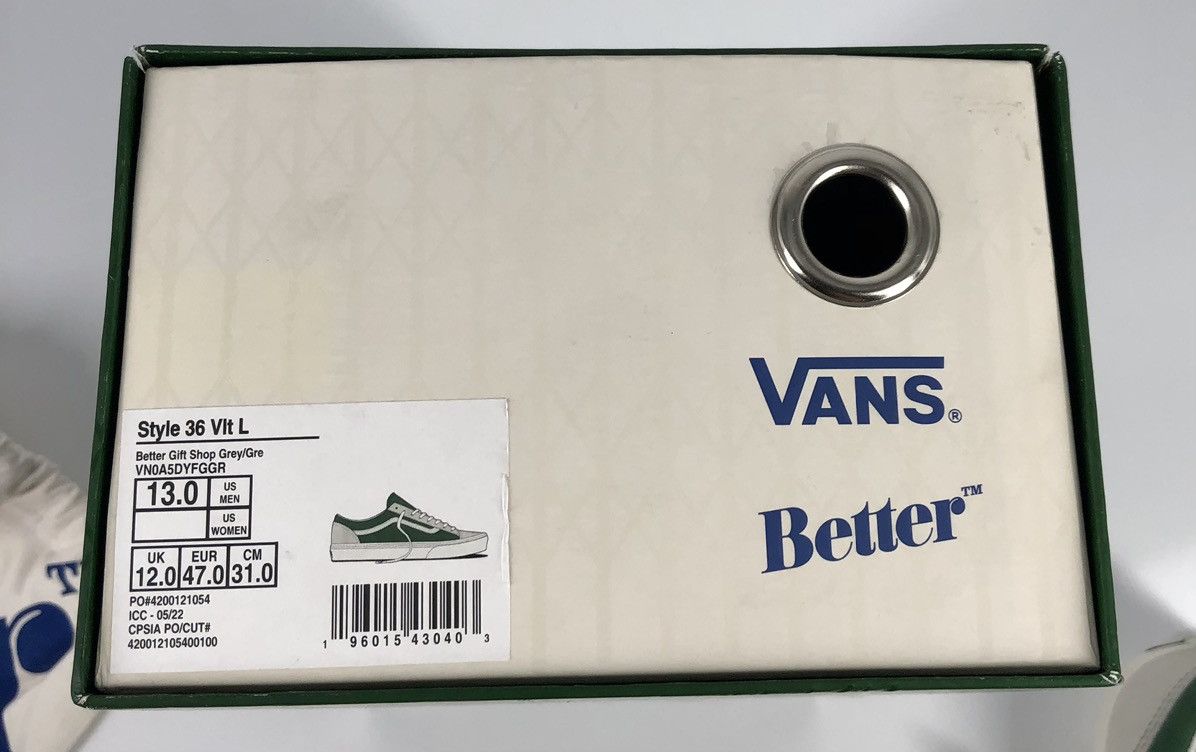 Other Vans x Better Gift Shop Style 36 VLT LX Low Green Sneakers Size US 13 / EU 46 - 2 Thumbnail