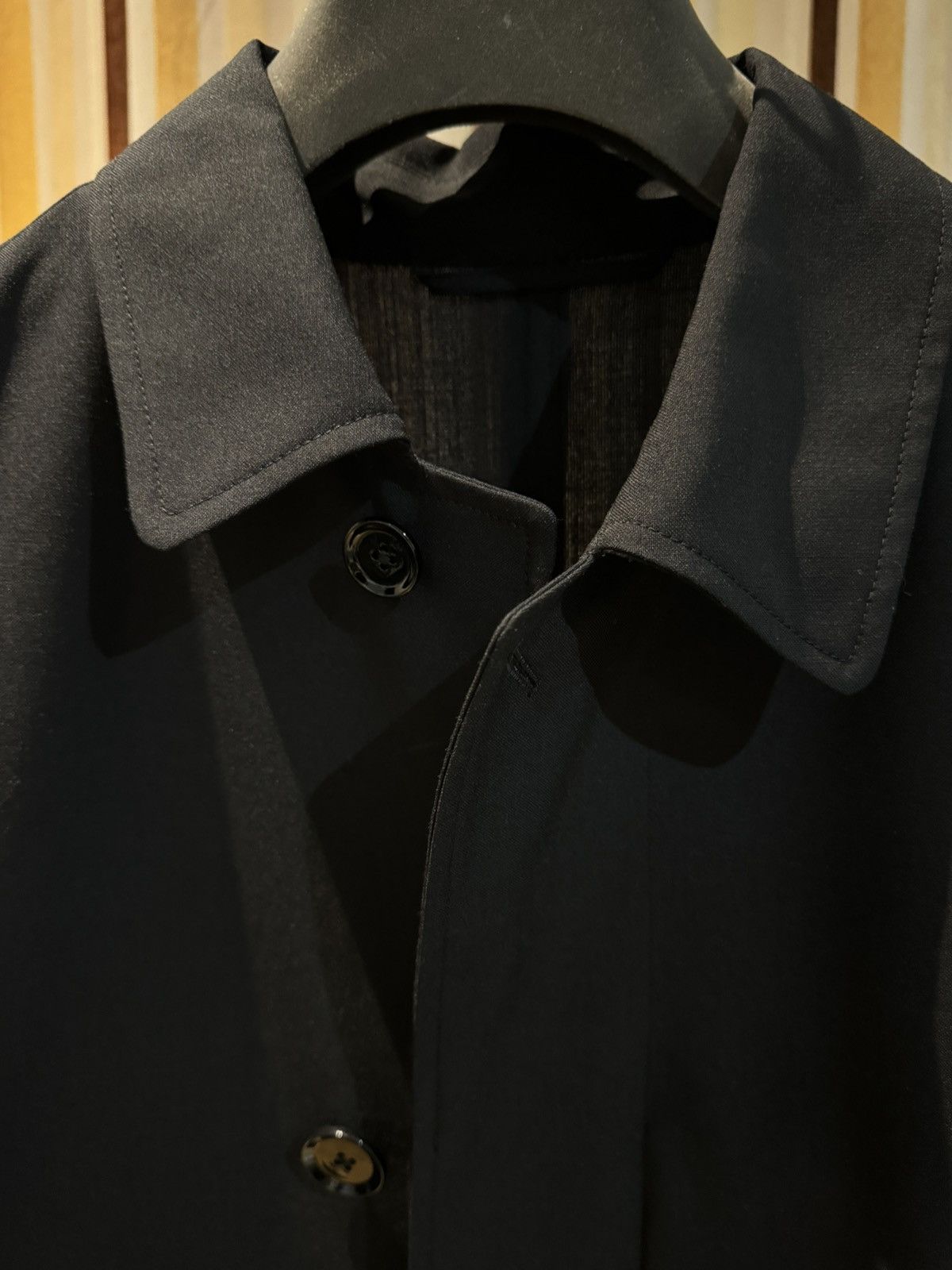 Lemaire Lemaire Men’s Black Wool Raglan Light Coat Trench Coat 50 Size US M / EU 48-50 / 2 - 7 Thumbnail