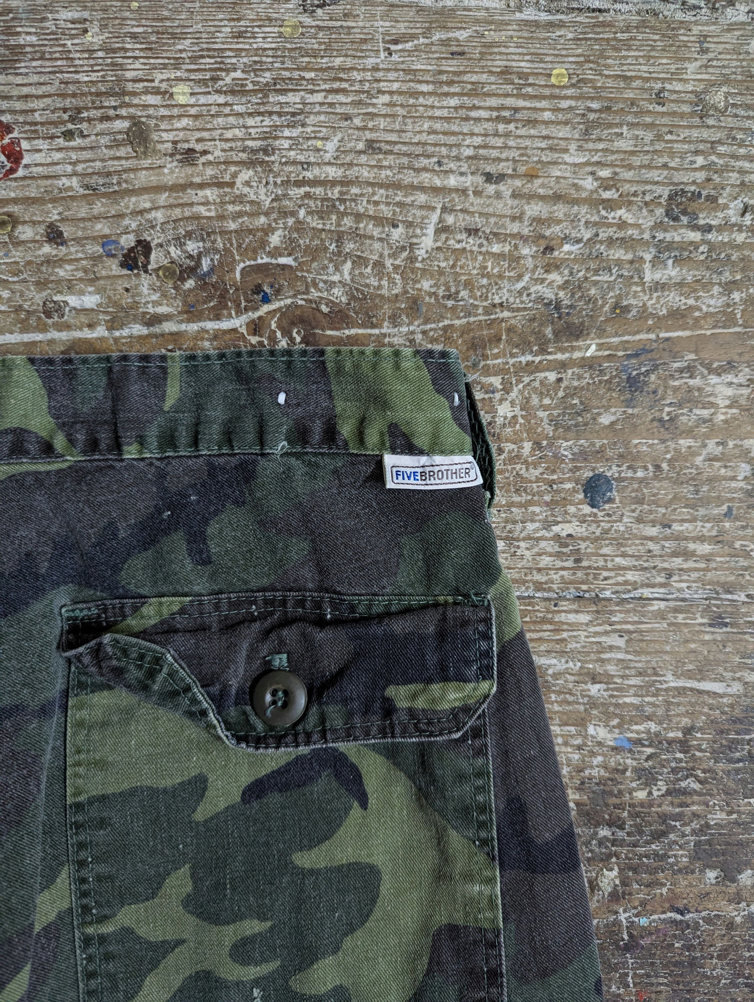 Vintage 90s Fivebrother Camo Army Cargo Pants Size US 28 / EU 44 - 4 Thumbnail
