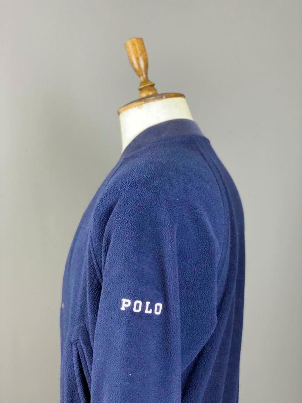 Polo Ralph Lauren Polo Ralph Lauren Blue Big Logo Snap Fleece Jacket Size S Size S / US 4 / IT 40 - 5 Thumbnail