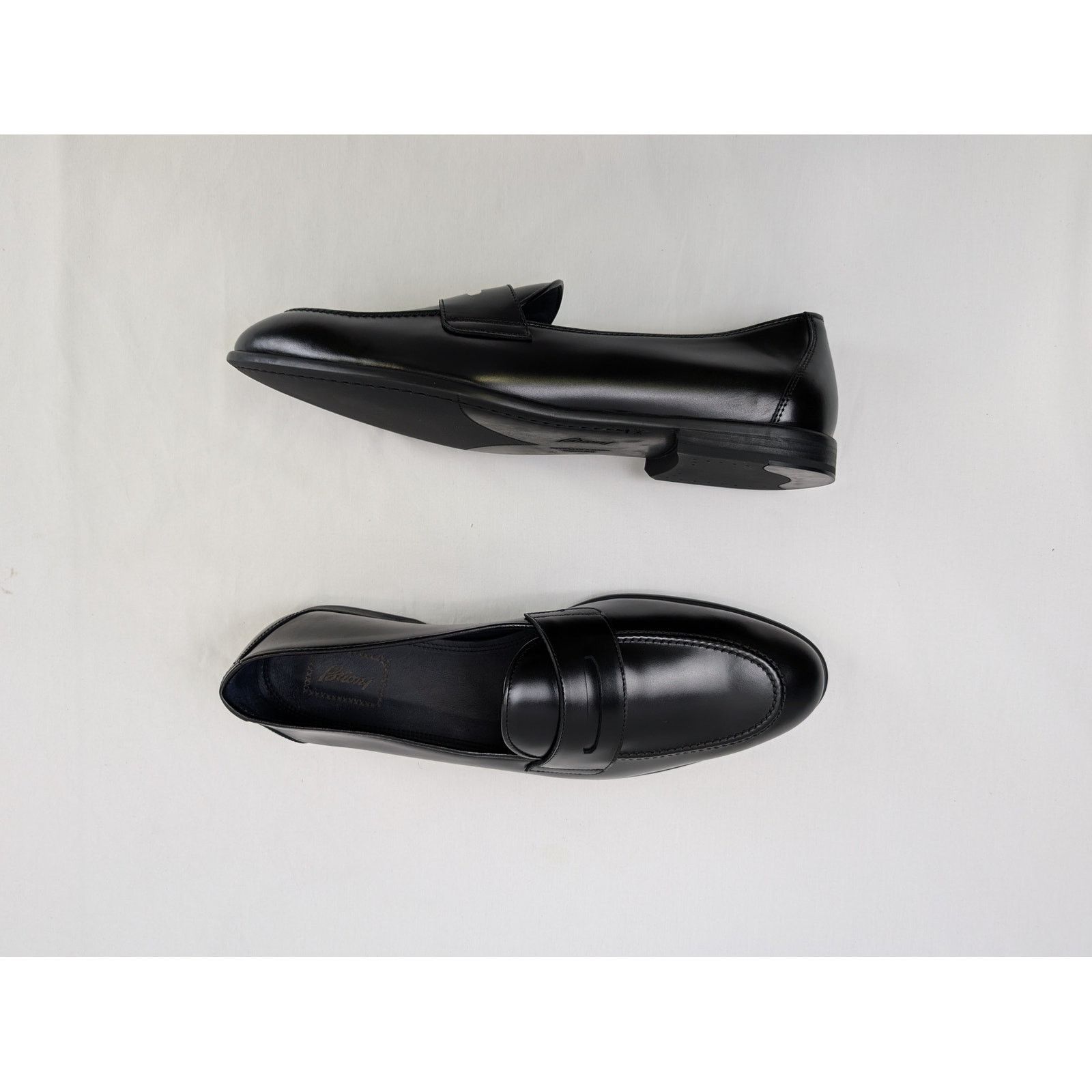 Brioni o1rshd1 Penny Loafer Uniform Shoe Boots in Black Size US 11.5 / EU 44-45 - 1 Thumbnail