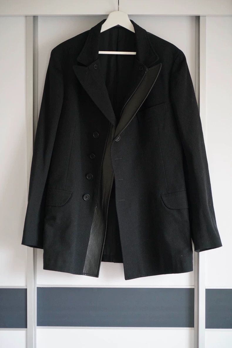 Yohji Yamamoto Yohji Yamamoto Asymmetrical Zip Leather Suit by Yohji Yama Size US S / EU 44-46 / 1 - 1 Thumbnail