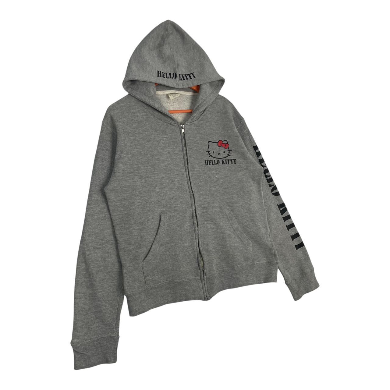 Anime Vintage Hello Kitty Backhit Printed Logo Fullzipper Hoodie Size M / US 6-8 / IT 42-44 - 4 Thumbnail