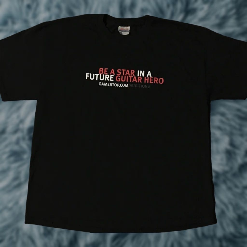 Vintage VINTAGE Guitar Hero Auditions Game Stop Promo Shirt XL Black Xbox 360 PS2 Halo Grunge Y2K Men T-Shirt references not allowed? Size US XL / EU 56 / 4 - 1 Thumbnail