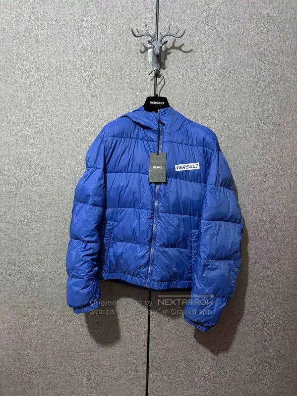 Versace Versace Men's Blue Logo Puffer Jacket . Size US M / EU 48-50 / 2 - 1 Thumbnail