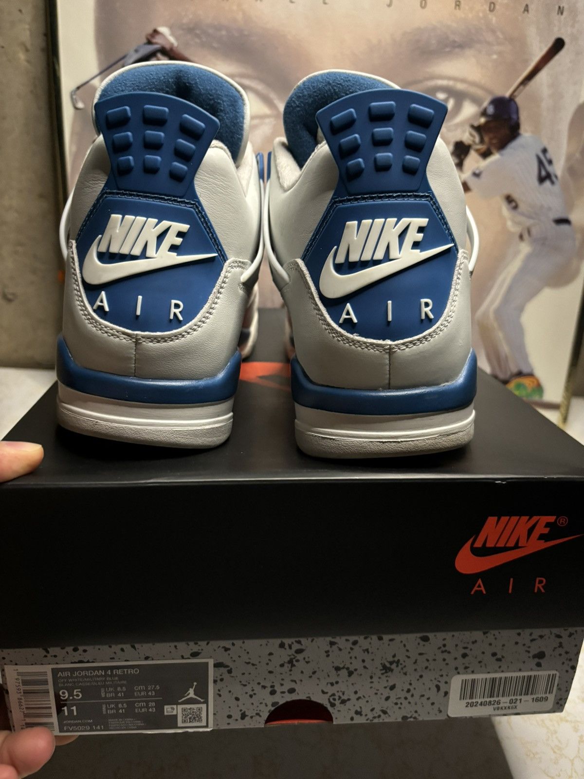 Jordan Brand Jordan Retro 4 ‘Military Blue’ Size US 9.5 / EU 42-43 - 7 Thumbnail