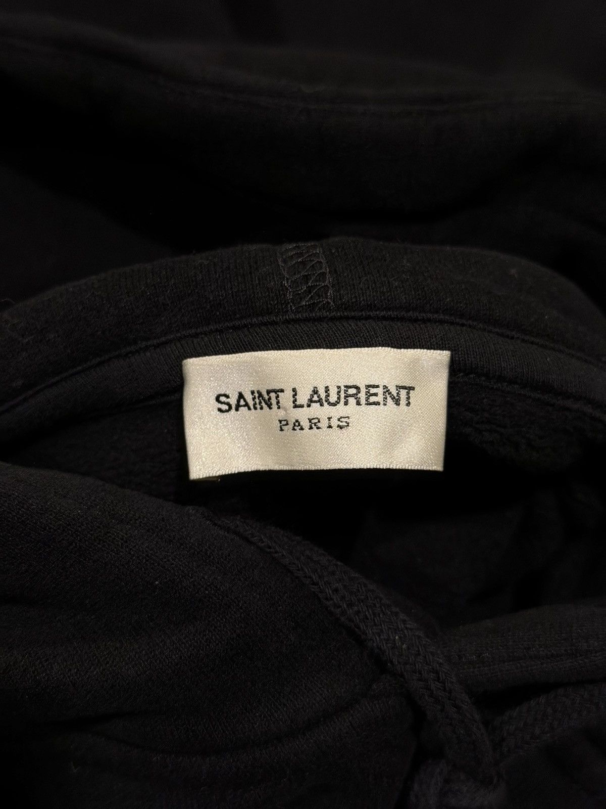 Saint Laurent Paris Saint Laurent Paris Signature 50s Logo Black Hoodie 2023 Size US XXL / EU 58 / 5 - 13 Thumbnail