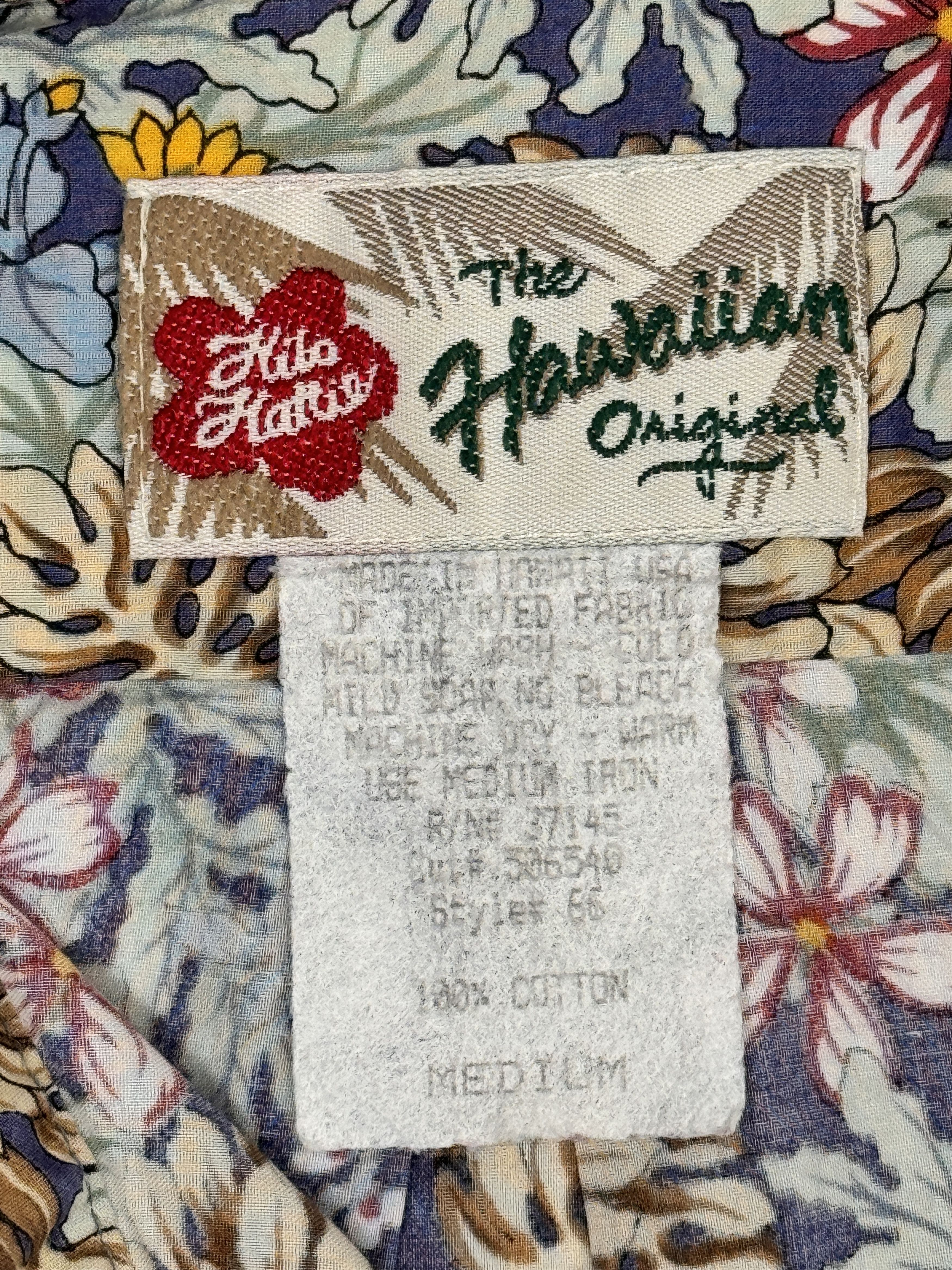 Hilo Hattie × Vintage Vintage Hilo Hattie Hawaiian Shirt Leaves & Flowers Cotton Size US M / EU 48-50 / 2 - 6 Thumbnail