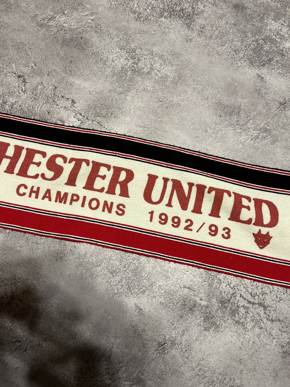 Vintage Manchester United 1992/1993 League Champions scarf Size ONE SIZE - 3 Thumbnail