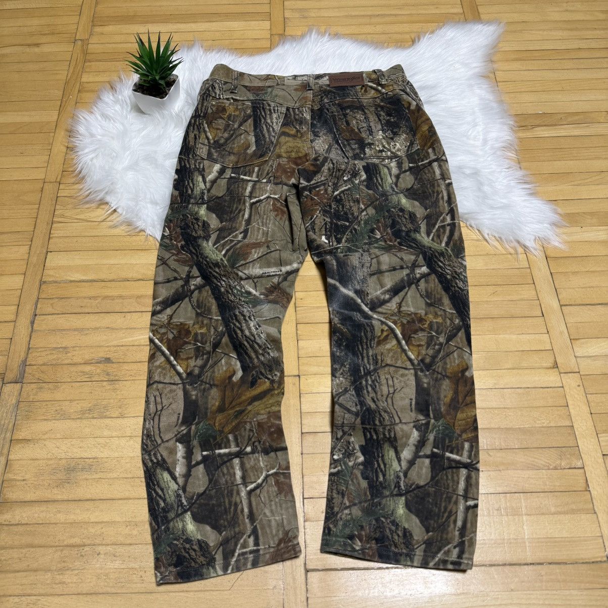 Wrangler 📌 Vintage Wrangler Realtree Camo Y2K Baggy Jeans Rare Size 38" / US 16 / IT 52 - 2 Thumbnail