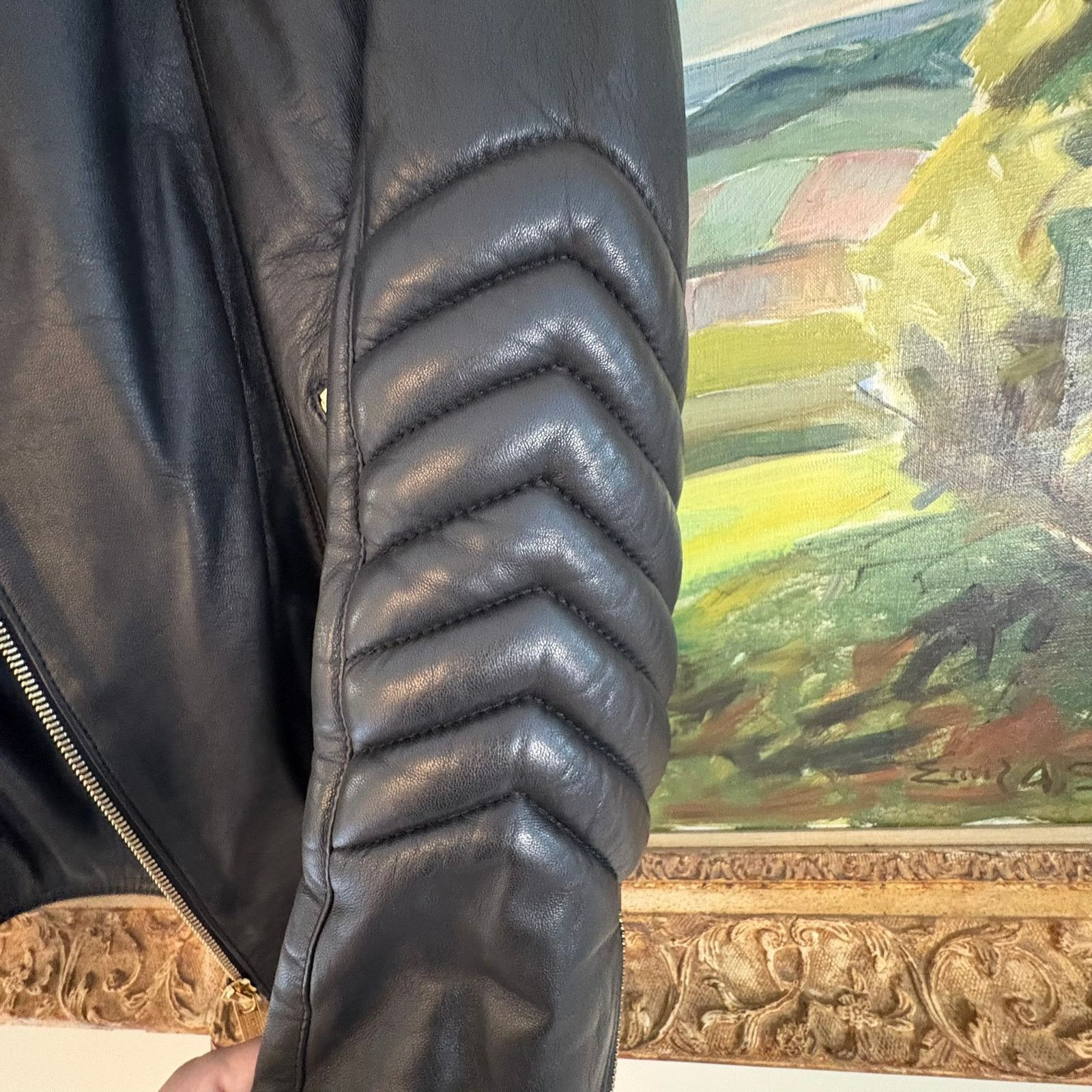 Versace Versace H&M Black Studded Biker Moto Jacket Women’s Medium Size M / US 6-8 / IT 42-44 - 10 Thumbnail