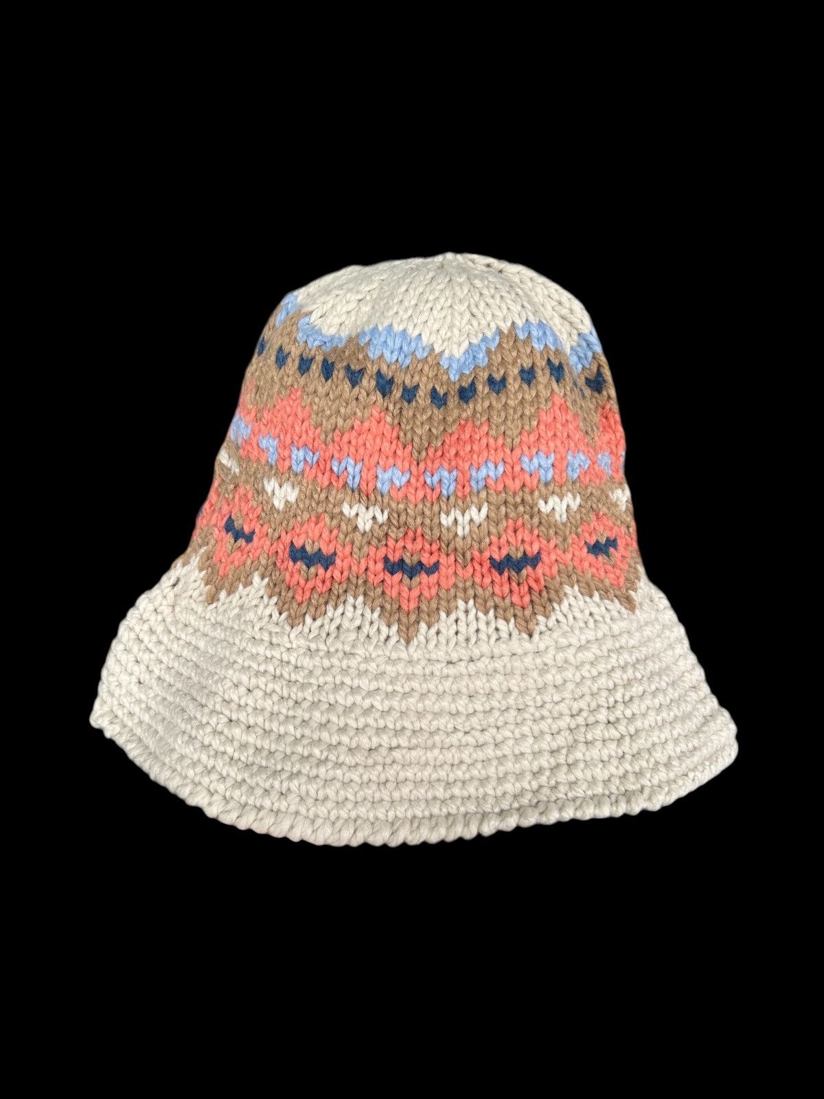 Japanese Brand × Kapital × Vintage Crochet Knitted handmade big Bucket Hats Rare☠️☠️ Size ONE SIZE - 3 Thumbnail