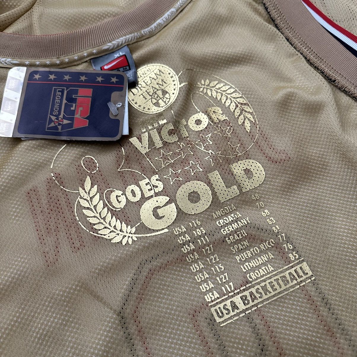 Nike × USA Olympics × Vintage Vintage Nike Team USA Dream Team Olympic Gold Jersey Bundle Size US XL / EU 56 / 4 - 7 Thumbnail