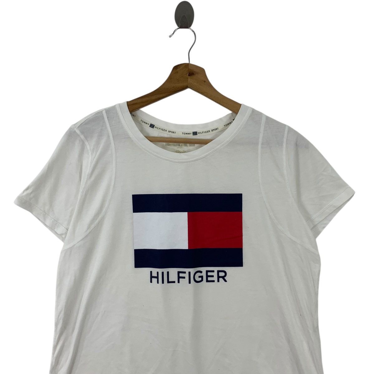 Tommy Hilfiger TOMMY HILFIGER USA Flag Logo Sport Collection Tee Shirt Size M / US 6-8 / IT 42-44 - 2 Thumbnail