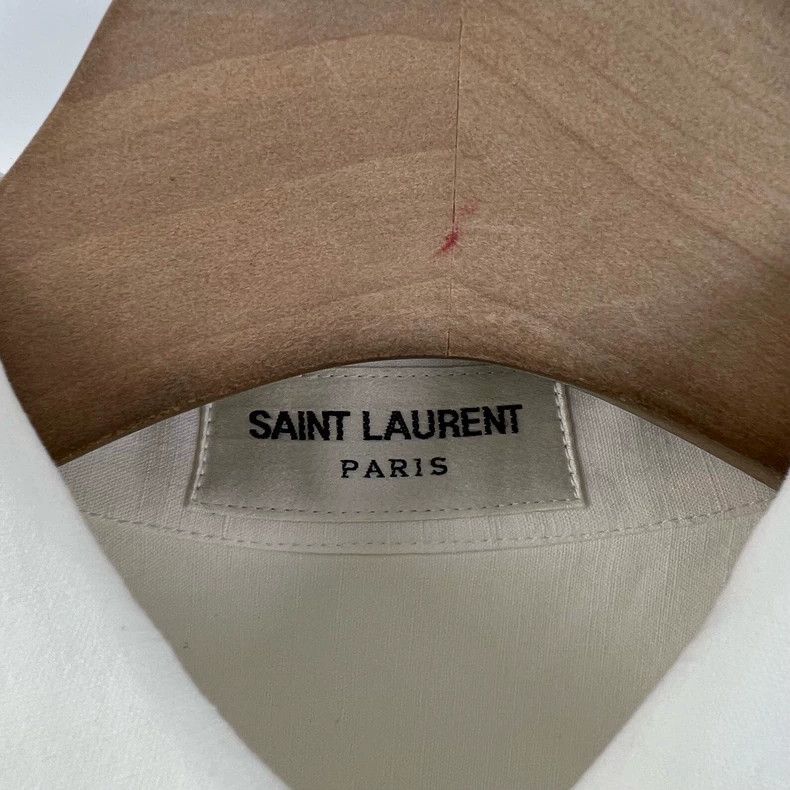 Saint Laurent Paris Saint Laurent ParisEmbroidered logo shirt with pocket shir Size XXS / US 00 / IT 34 - 3 Thumbnail