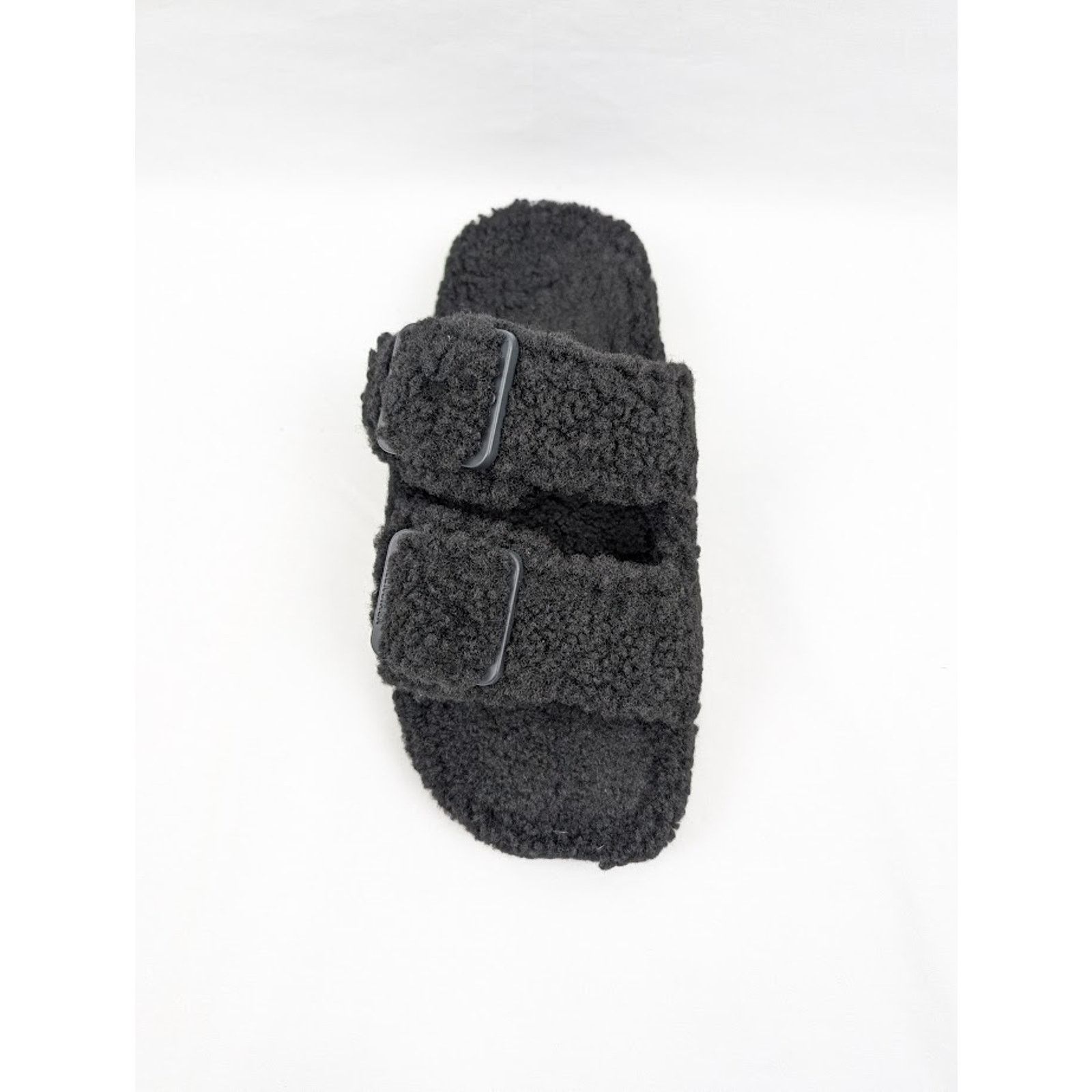 Balenciaga o1rshd1 Furry Shearling Mallorca Sandals in Black Size US 9 / EU 42 - 7 Thumbnail