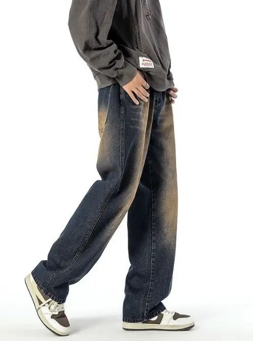 Japanese Brand × Jean Trendy washed retro straight versatile distressed jeans Size US 32 / EU 48 - 2 Thumbnail