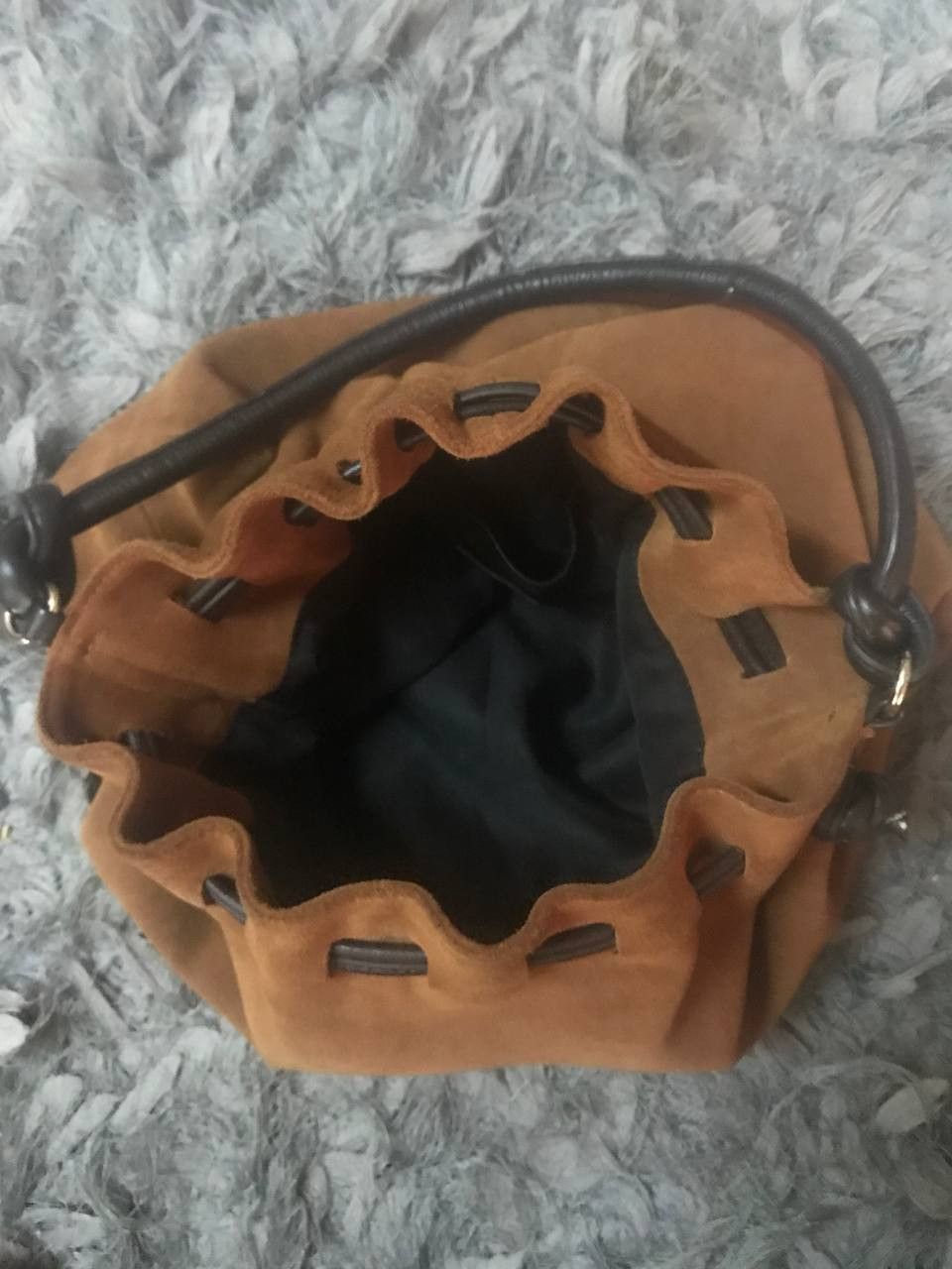 Designer × Japanese Brand × Leather Japanese Brand Suede Leather Bucket Bag Size ONE SIZE - 6 Thumbnail