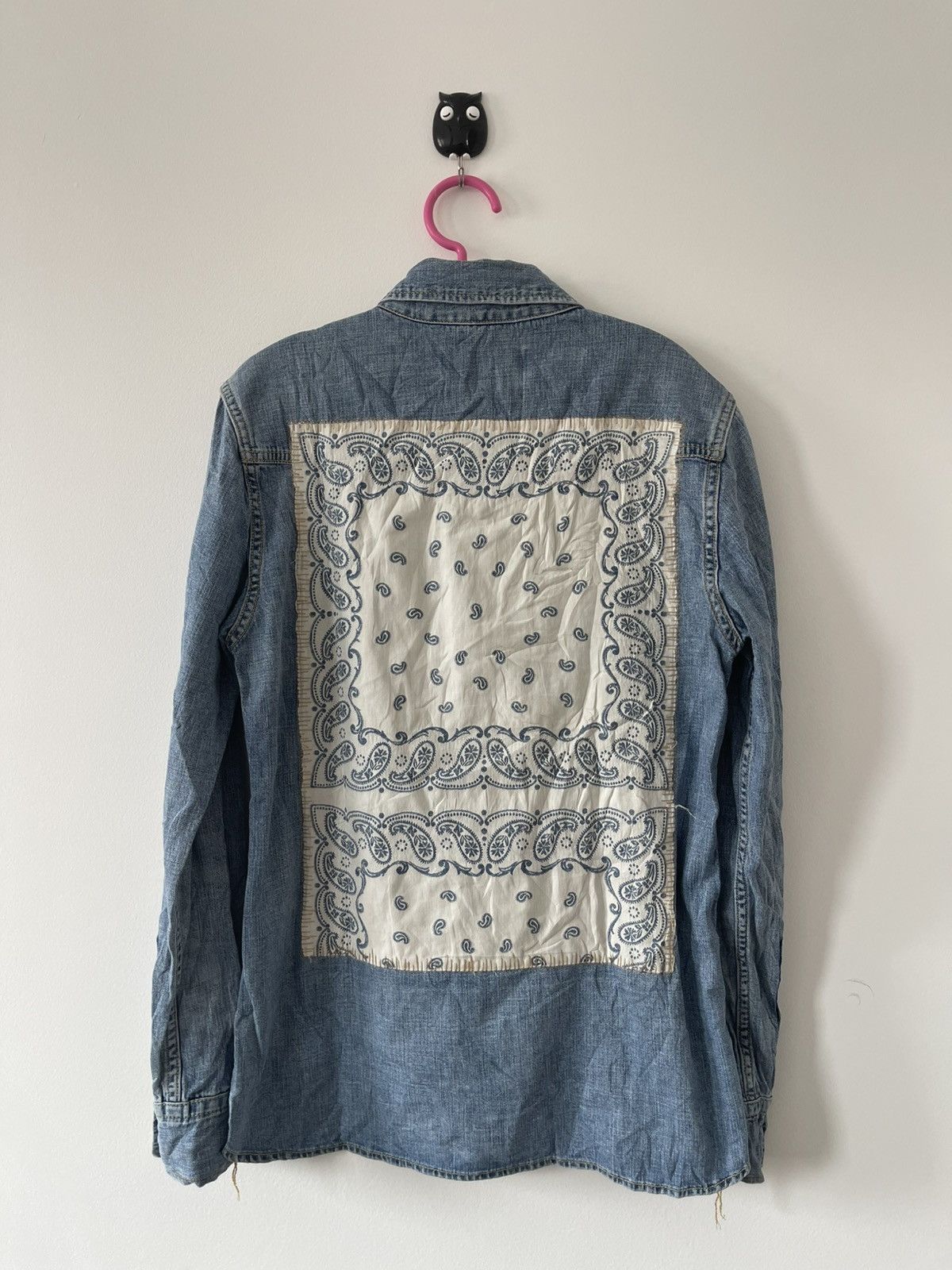 Remi Relief Rare Vintage Remi Relief Japan Paisley Pearl Snap Denim Size US S / EU 44-46 / 1 - 1 Thumbnail