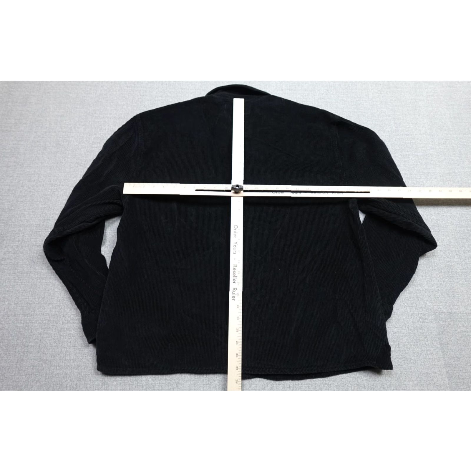 Abercrombie & Fitch Abercrombie & Fitch Corduroy Jacket Mens XL Black Snap Front Long Sleeve Pockets Size US XL / EU 56 / 4 - 5 Thumbnail