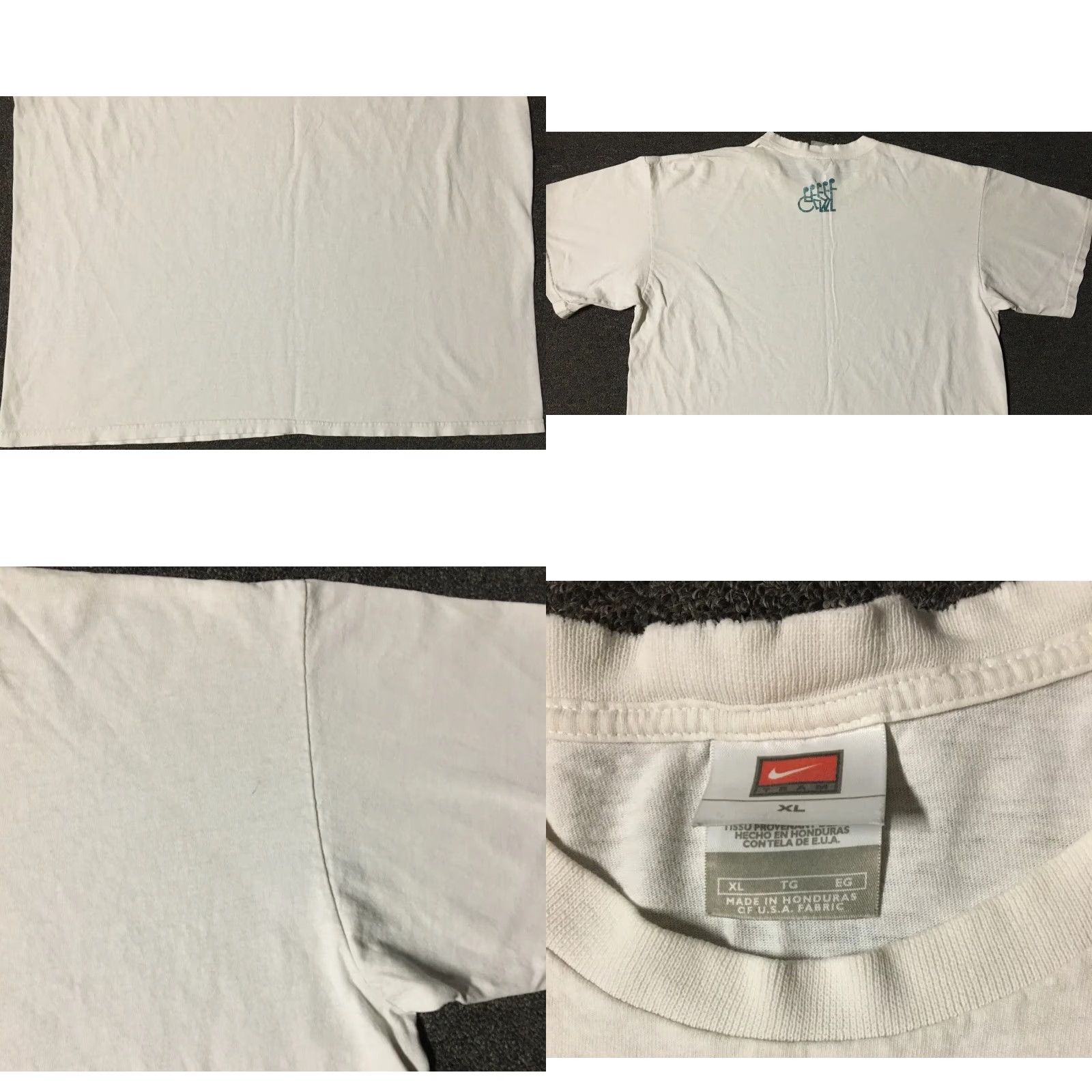 Nike VINTAGE Nike Miami Buoniconti Fund Faded Distress Shirt XL White Swoosh 90s Grunge Track & Field Mens Shirt Size US XL / EU 56 / 4 - 9 Thumbnail