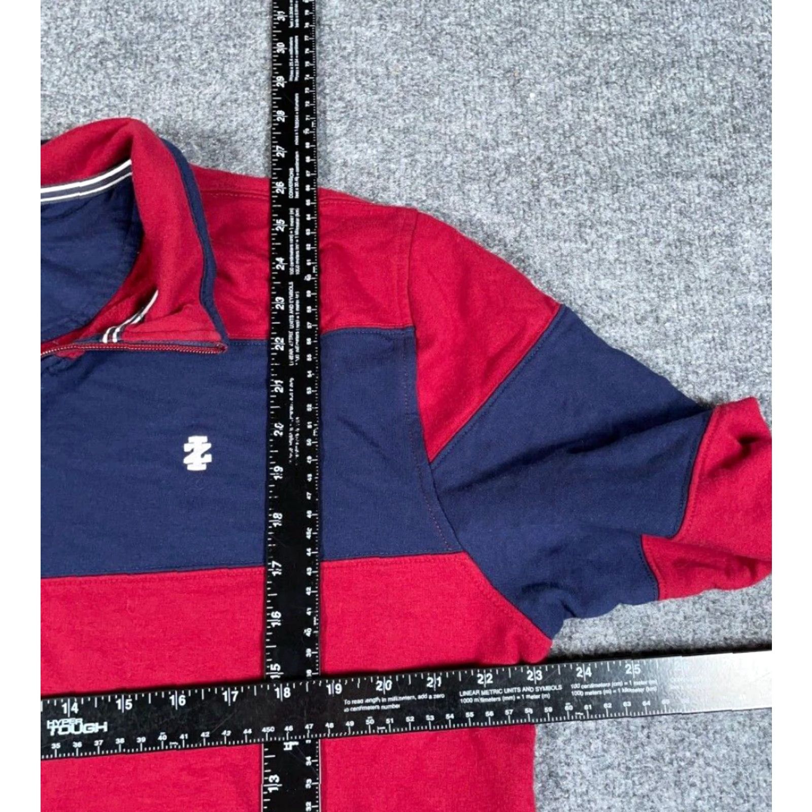 Izod VINTAGE IZOD Rugby Shirt Club 1/4 Zip Men’s Large Red Blue Stripe Polo 90s Preppy Mens Size US L / EU 52-54 / 3 - 5 Thumbnail