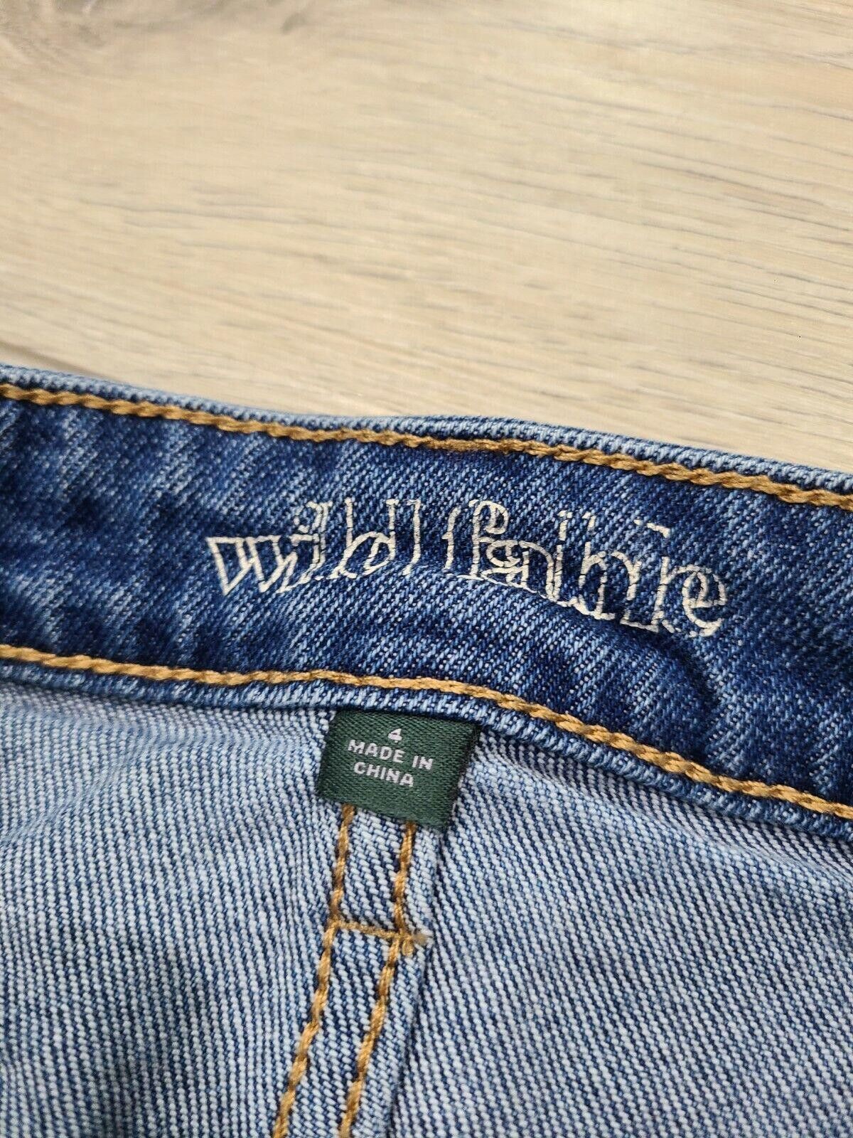Designer Wild Fable Mom Shorts Jean Denim Size 4 Fringe Cut Off Size 27" / US 4 / IT 40 - 3 Thumbnail