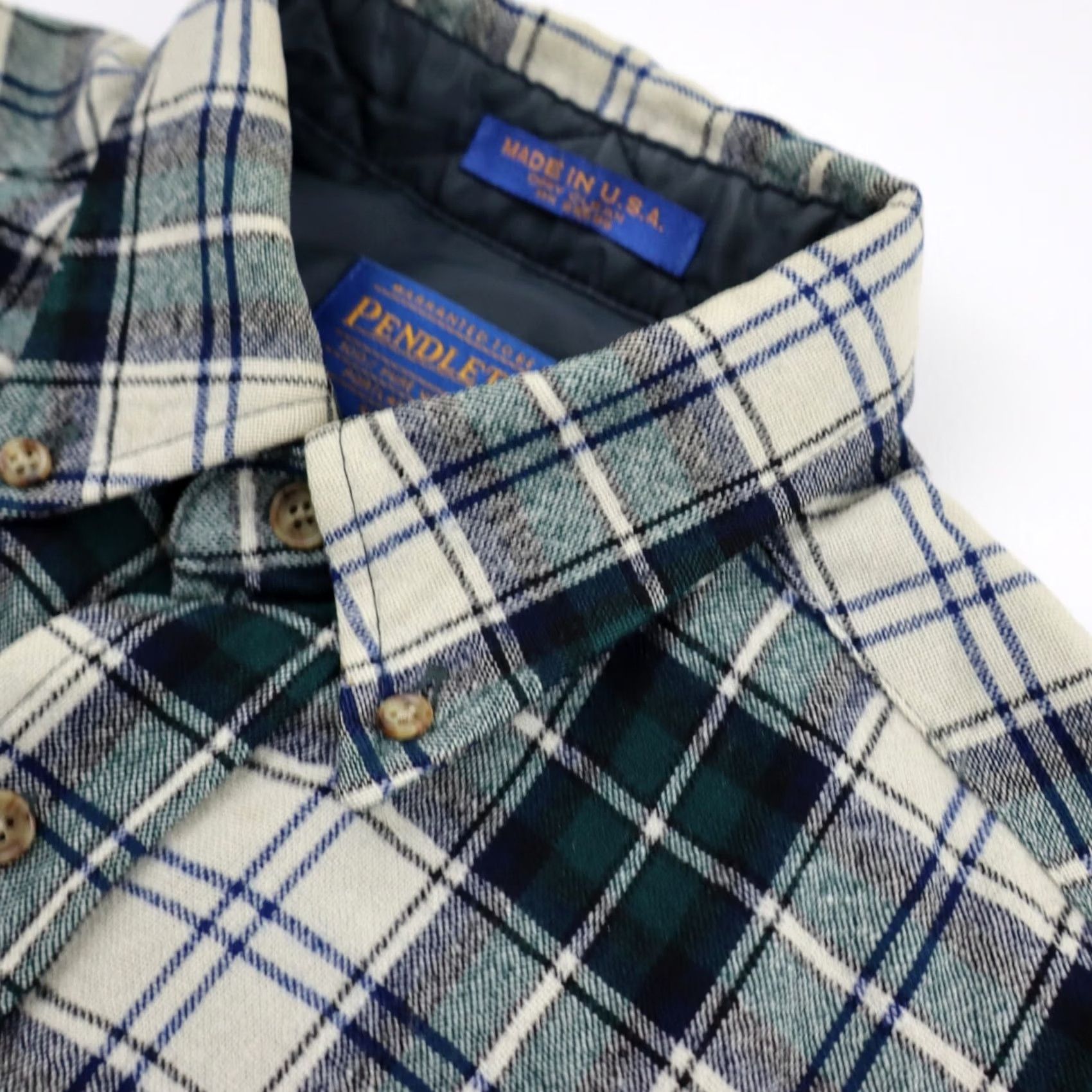 Pendleton Vtg Pendleton Wool Flannel Shadow Plaid Ombre Lodge Outdoor Shirt Mens Small Size US S / EU 44-46 / 1 - 6 Thumbnail